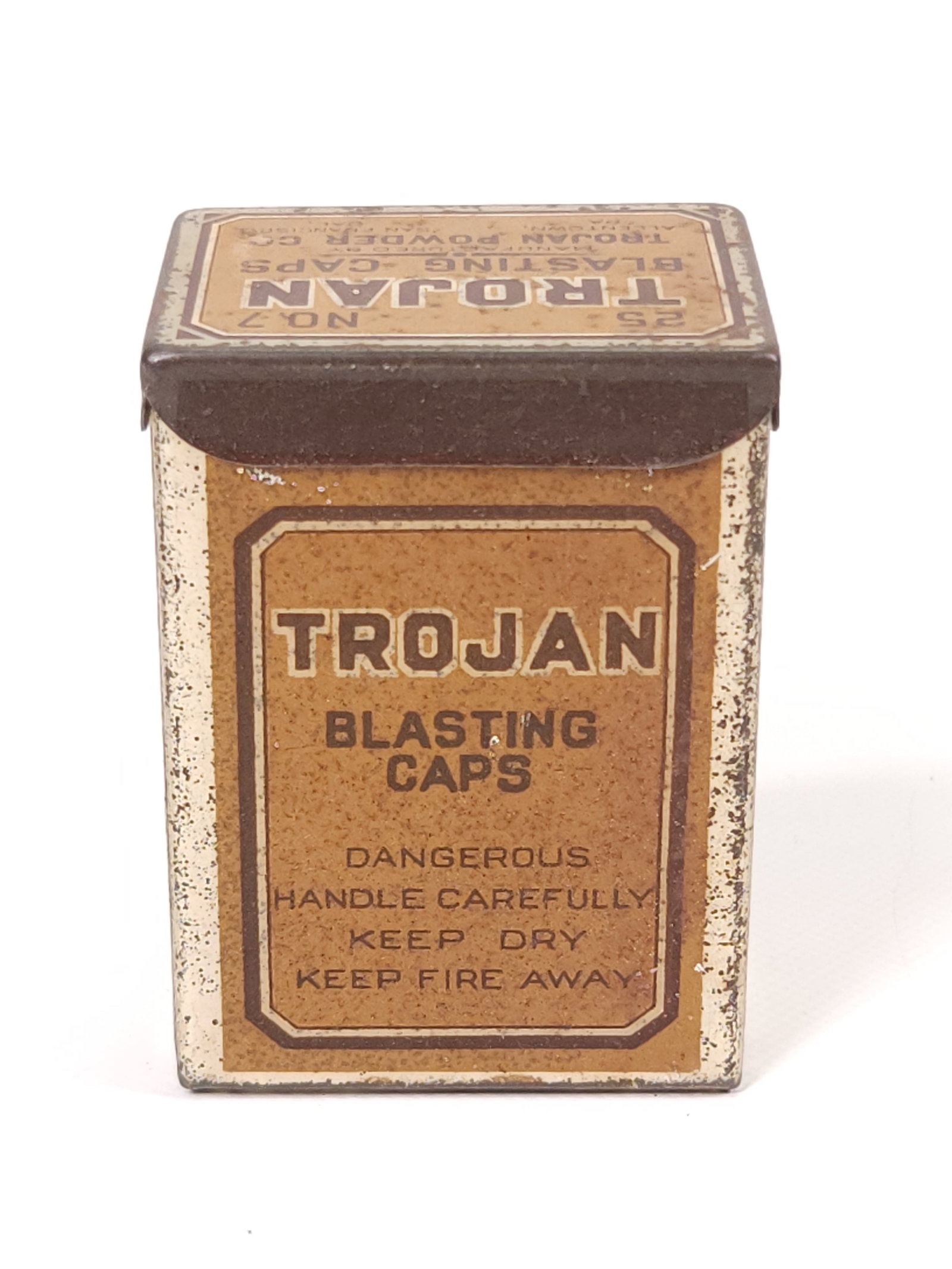 TROJAN NO. 7 BLASTING CAPS TIN (1 of 4)