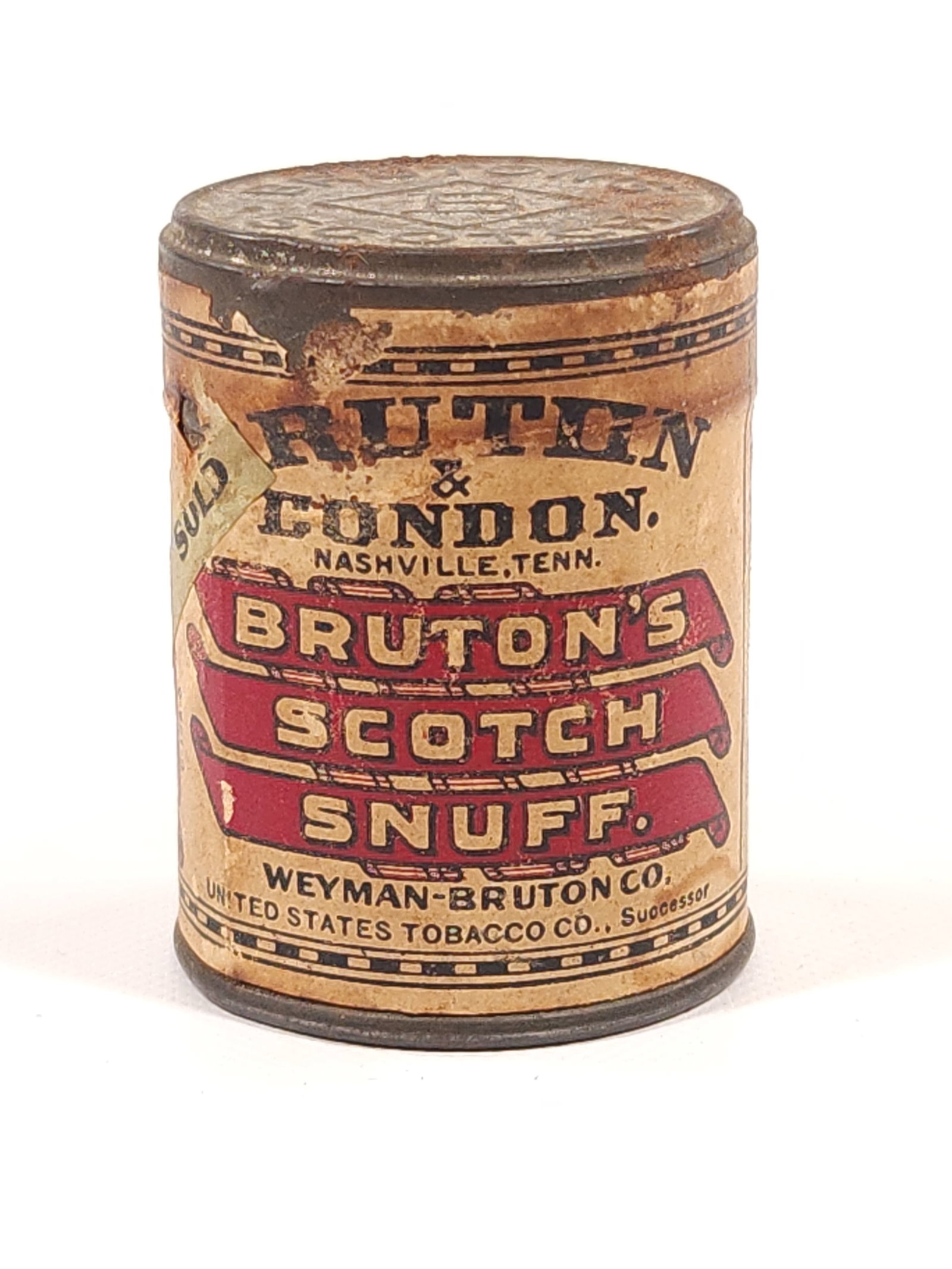 WEYMAN BRUTON CO. SCOTCH SNUFF TIN SEALED (1 of 5)