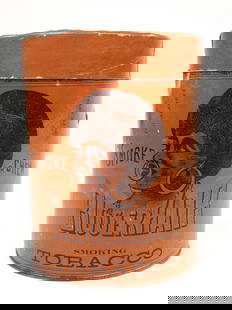 BIGGER HAIR SMOKING CHEWING TOBACCO TIN: REMAINS IN GOOD CONDITION, SHOWING SOME TYPICAL WEAR.