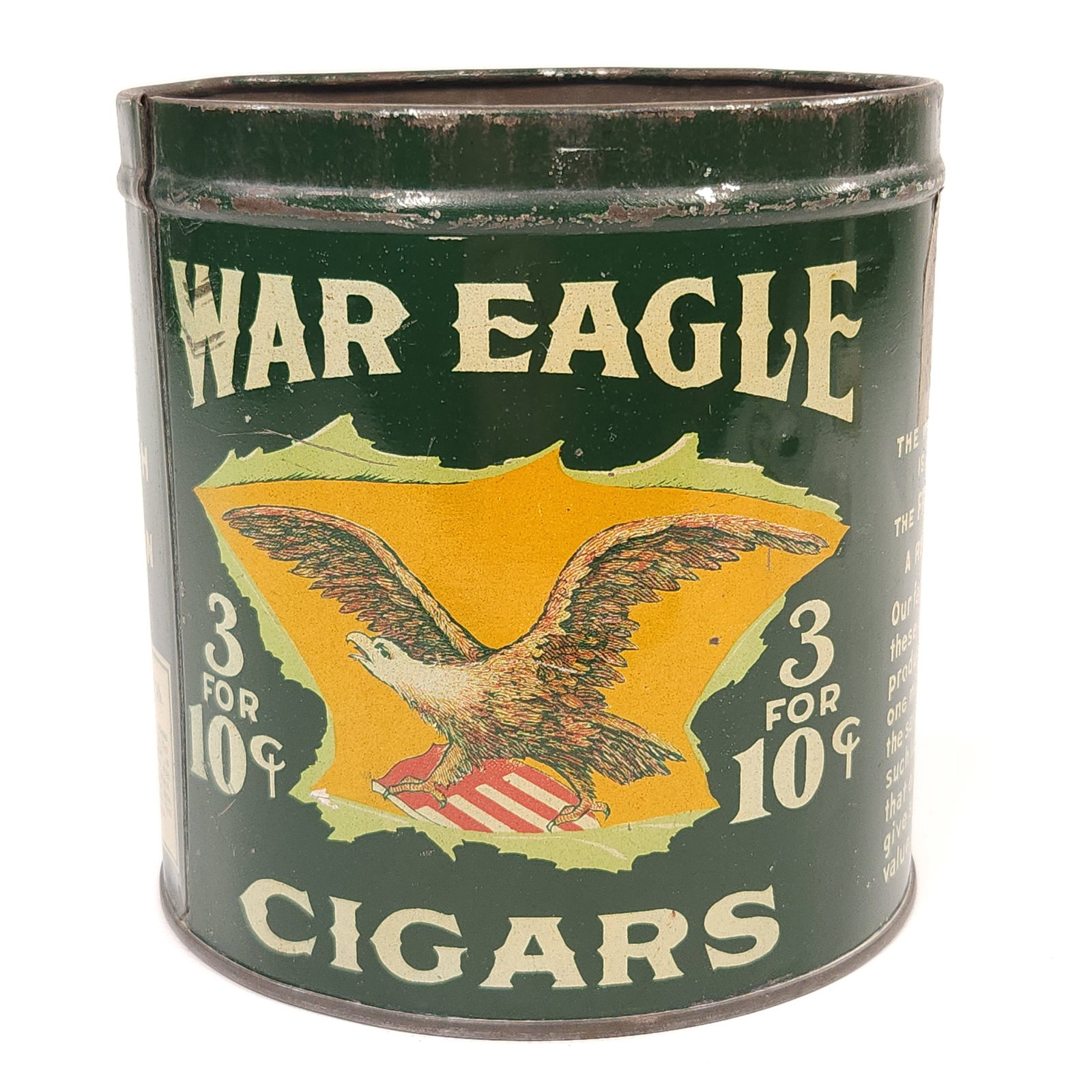 WAR EAGLE CIGARS TOBACCO TIN (1 of 5)