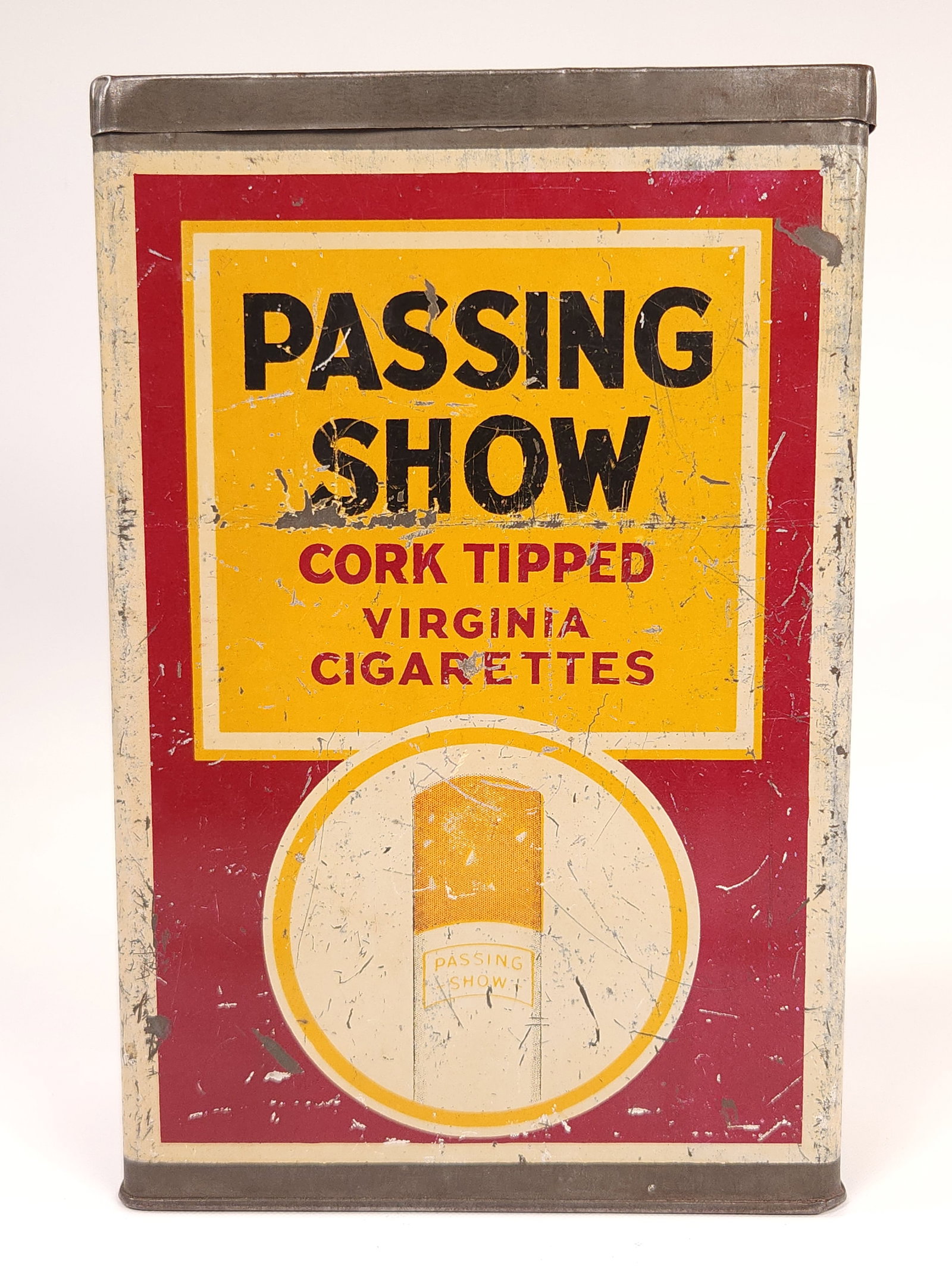 PASSING SHOW VIRGINIA CIGARETTES TOBACCO TIN (1 of 4)