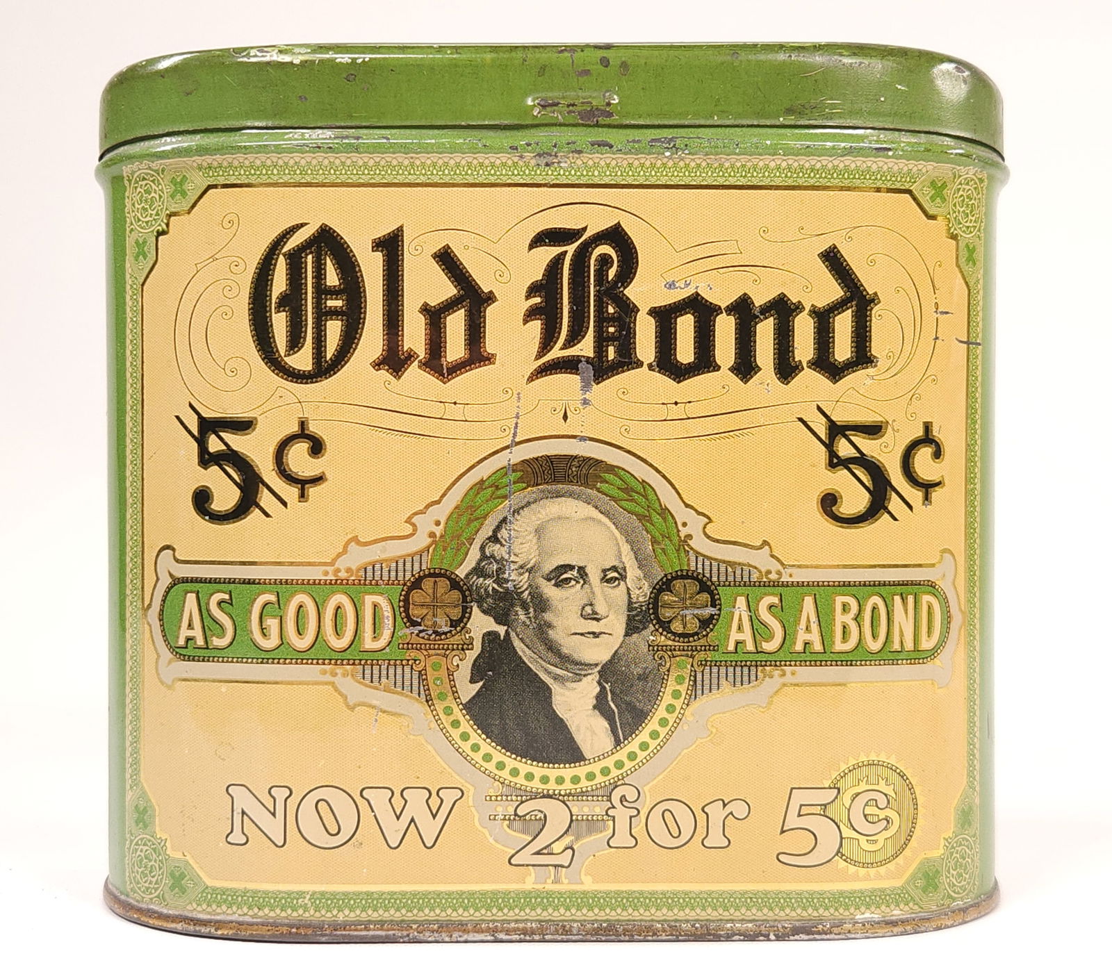 OLD BOND GEORGE WASHINGTON TOBACCO TIN (1 of 9)
