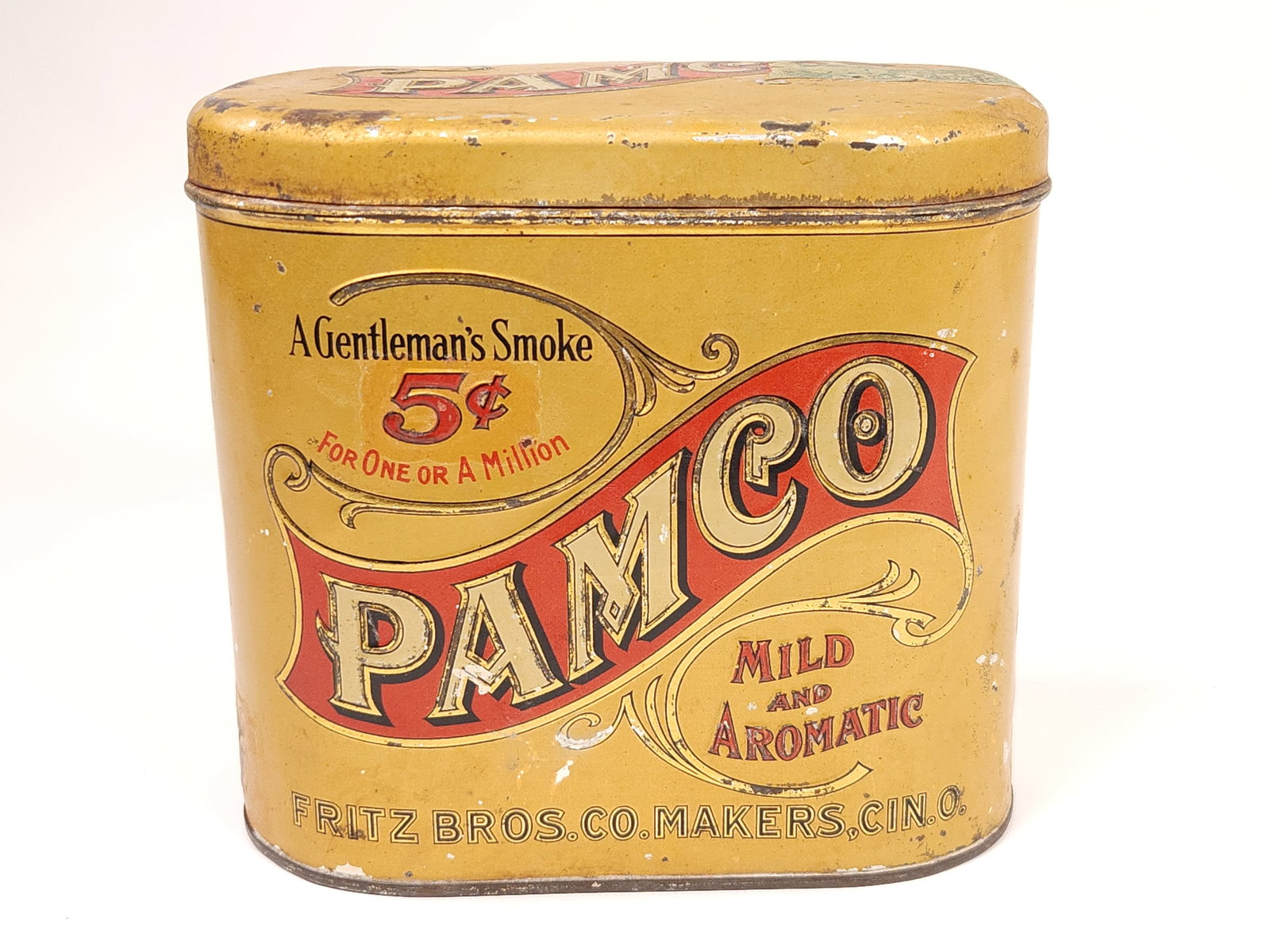 FRITZ BROS. CO. PAMCO CIGAR TOBACCO TIN (1 of 5)
