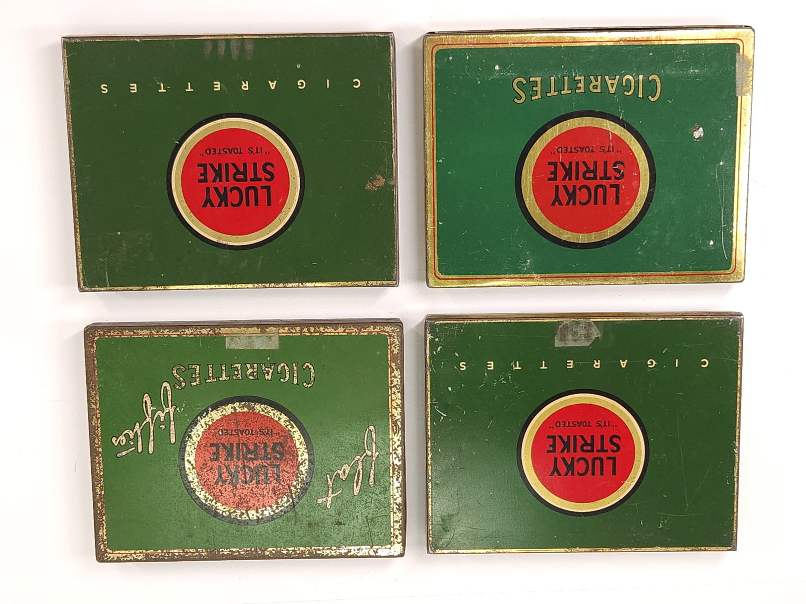 4) LUCKY STRIKE CIGARETTE TINS (1 of 2)
