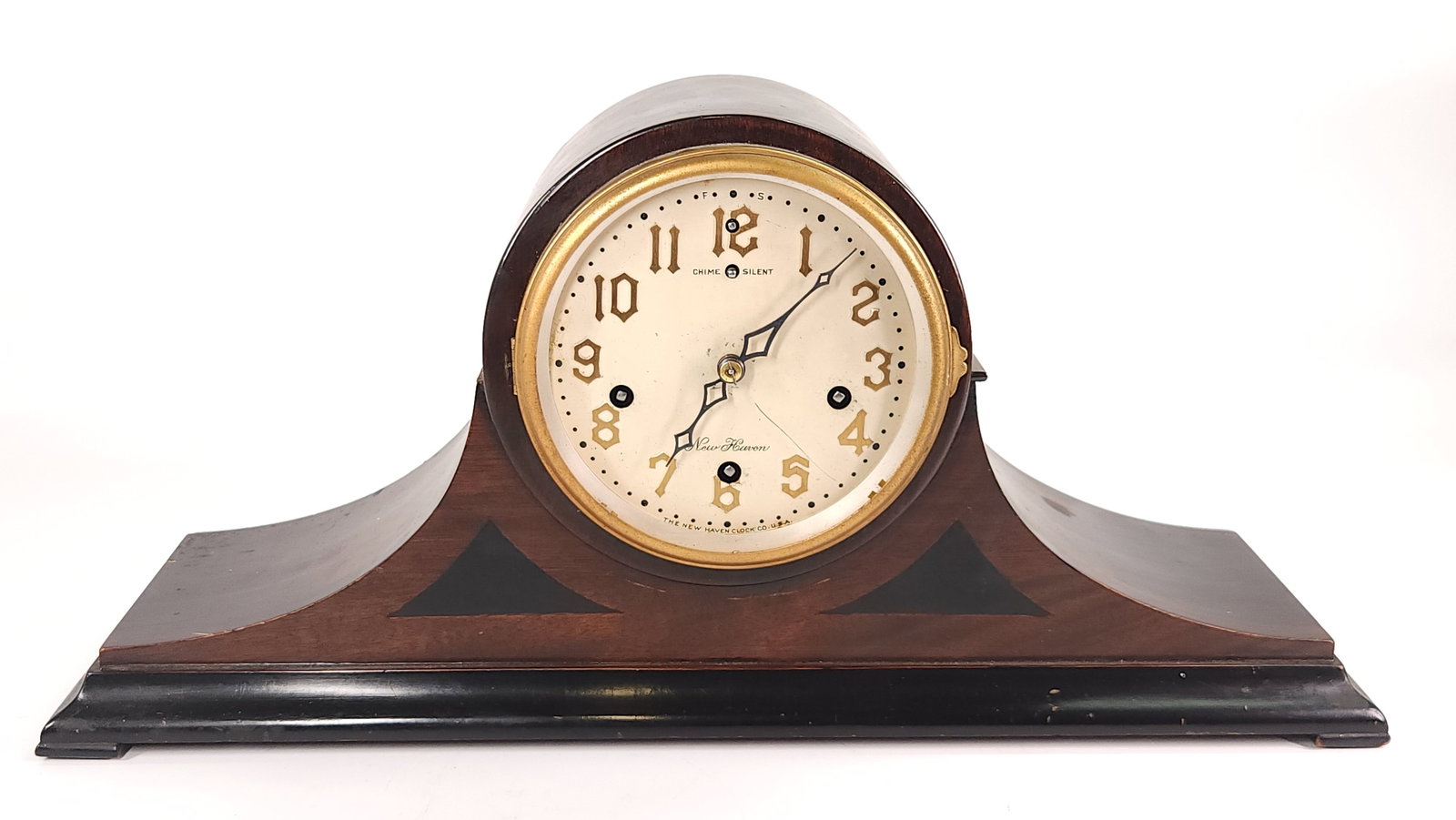 1920S NEW HAVEN TOLEDO MANTEL SHELF CLOCK W/ CHIME (1 of 6)