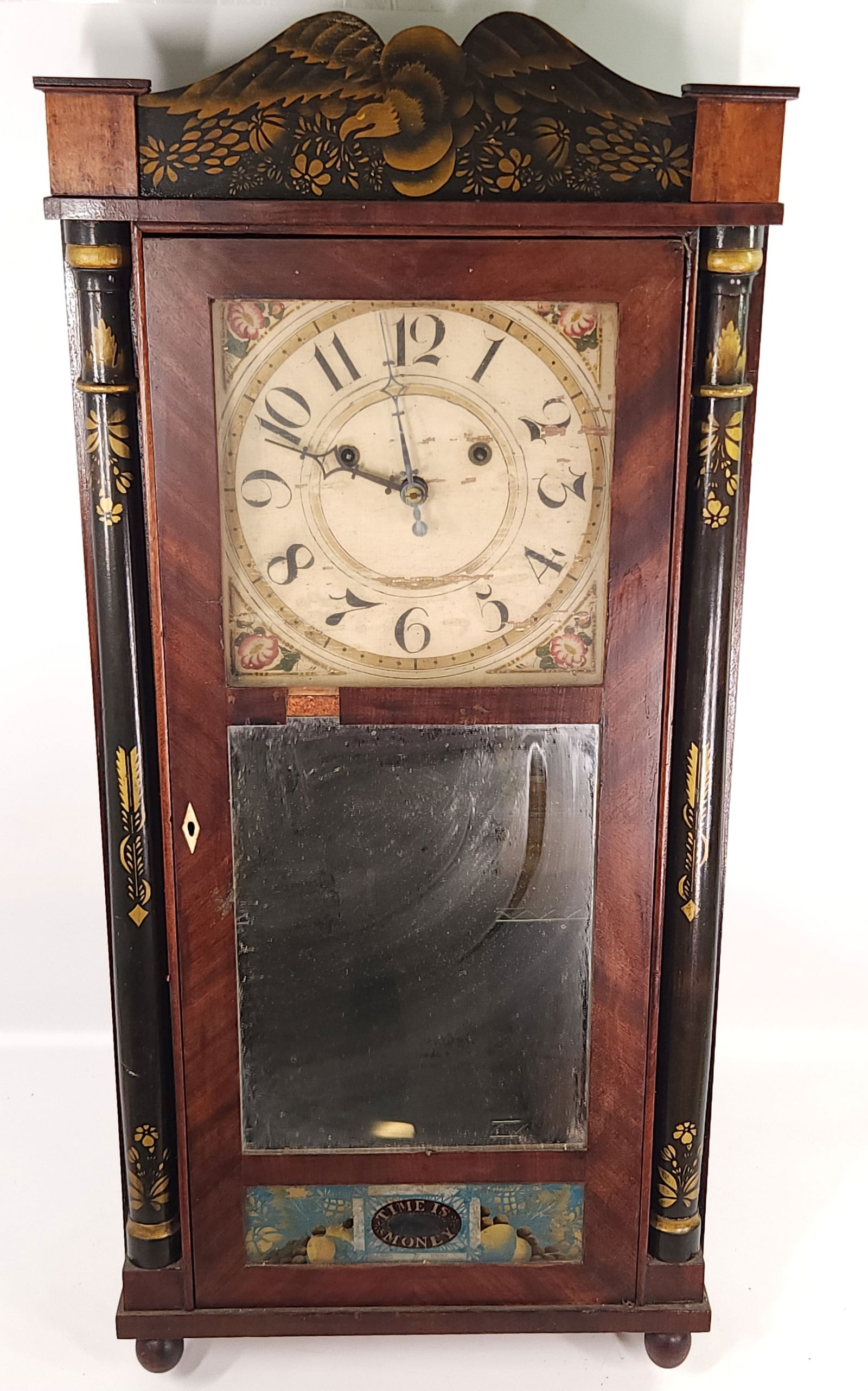 SILAS HOADLEY FRANKLIN SHELF CLOCK TIME IS MONEY (1 of 7)