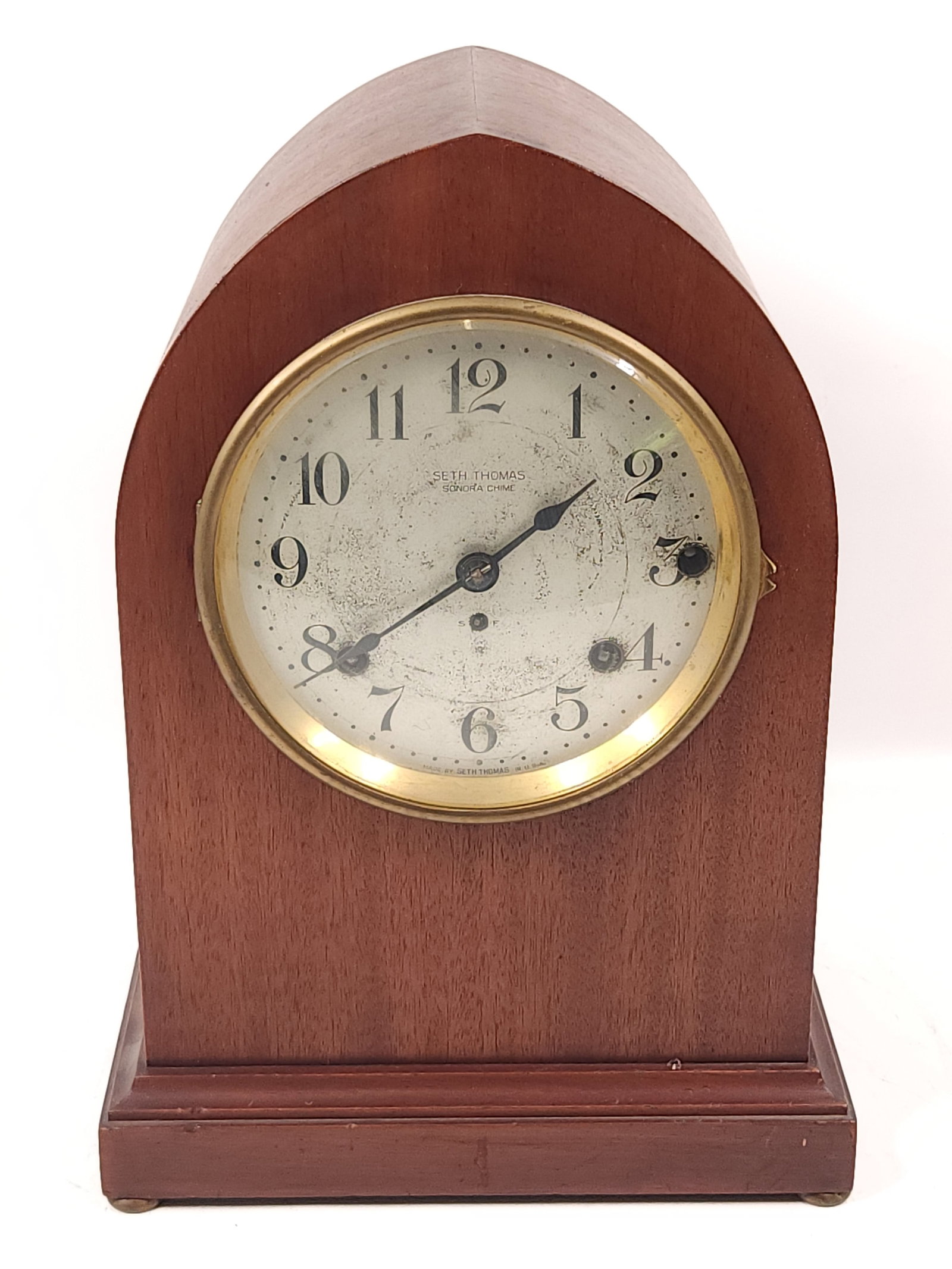 SETH THOMAS SONORA BELL CHIME BEEHIVE SHELF CLOCK (1 of 5)