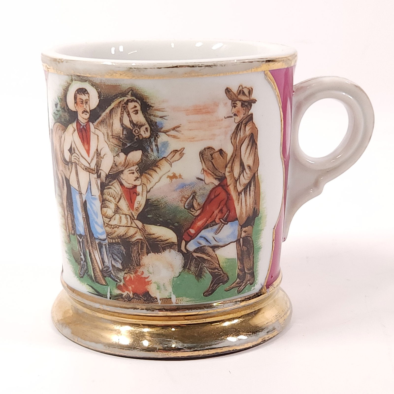 COWBOY SCENE SHAVING MUG (1 of 5)
