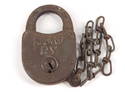 NORFOLK & WESTERN RY. LOCK W/ CHAIN