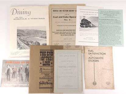VARIOUS RAILROAD EPHEMERA: ALL REMAIN IN FAIR TO GOOD USED CONDITION, SHOWING SOME TYPICAL WEAR.
