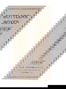 1915 D. M. GOODWILLIE & CO. BOTTLERS BOXES CATALOG: REMAINS IN GOOD CONDITION.