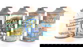 4) ANTIQUE CONE TOP BEER CANS