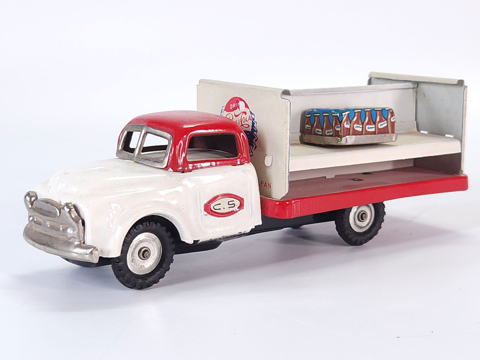 萬代屋【シトロエン コンバーチブル白】ブリキ tin toy car赤箱【箱付】 BANDAI - 萬代屋【シトロエン コンバーチブル白】ブリキ tin toy