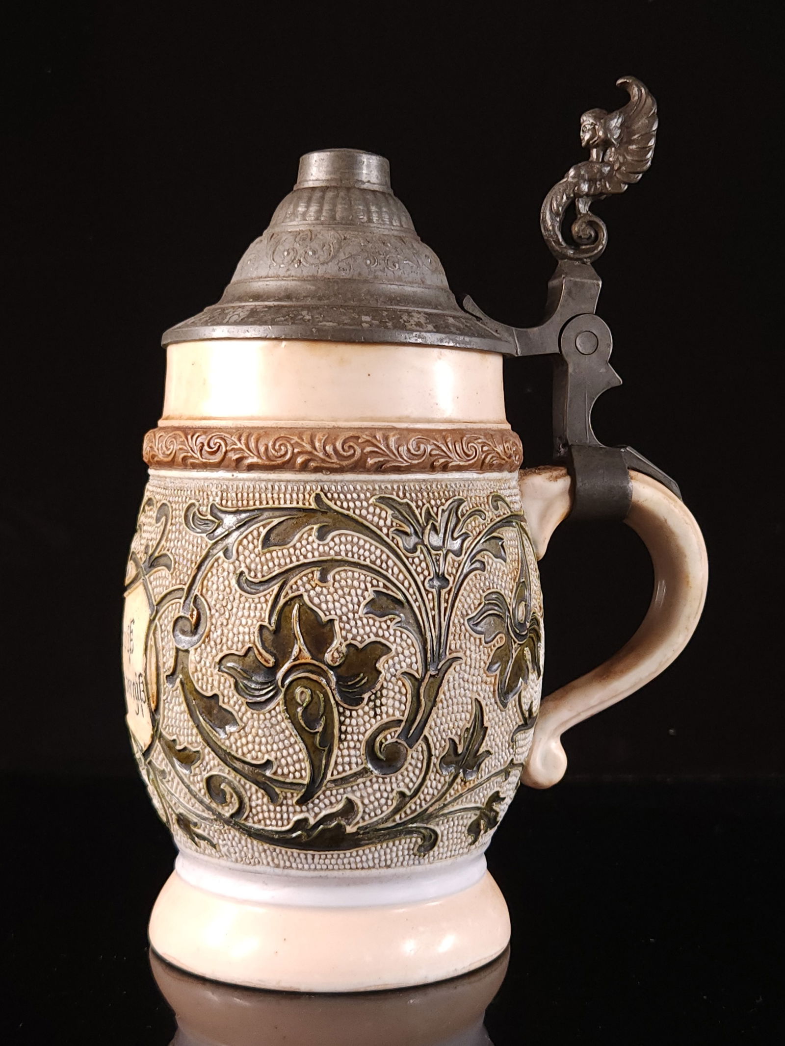 GREEN IVY GERMAN BEER STEIN (1 of 5)