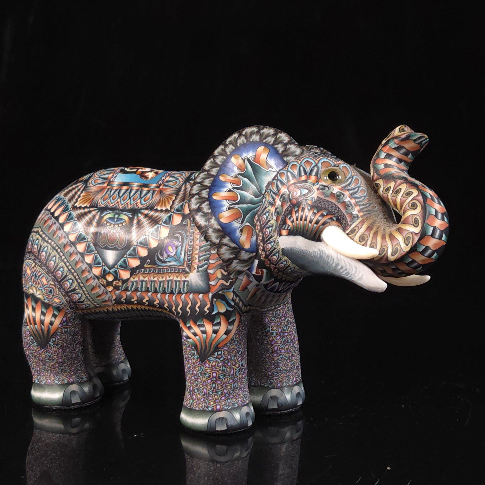 JON STUART ANDERSON ELEPHANT CLAY SCULPTURE (1 of 4)