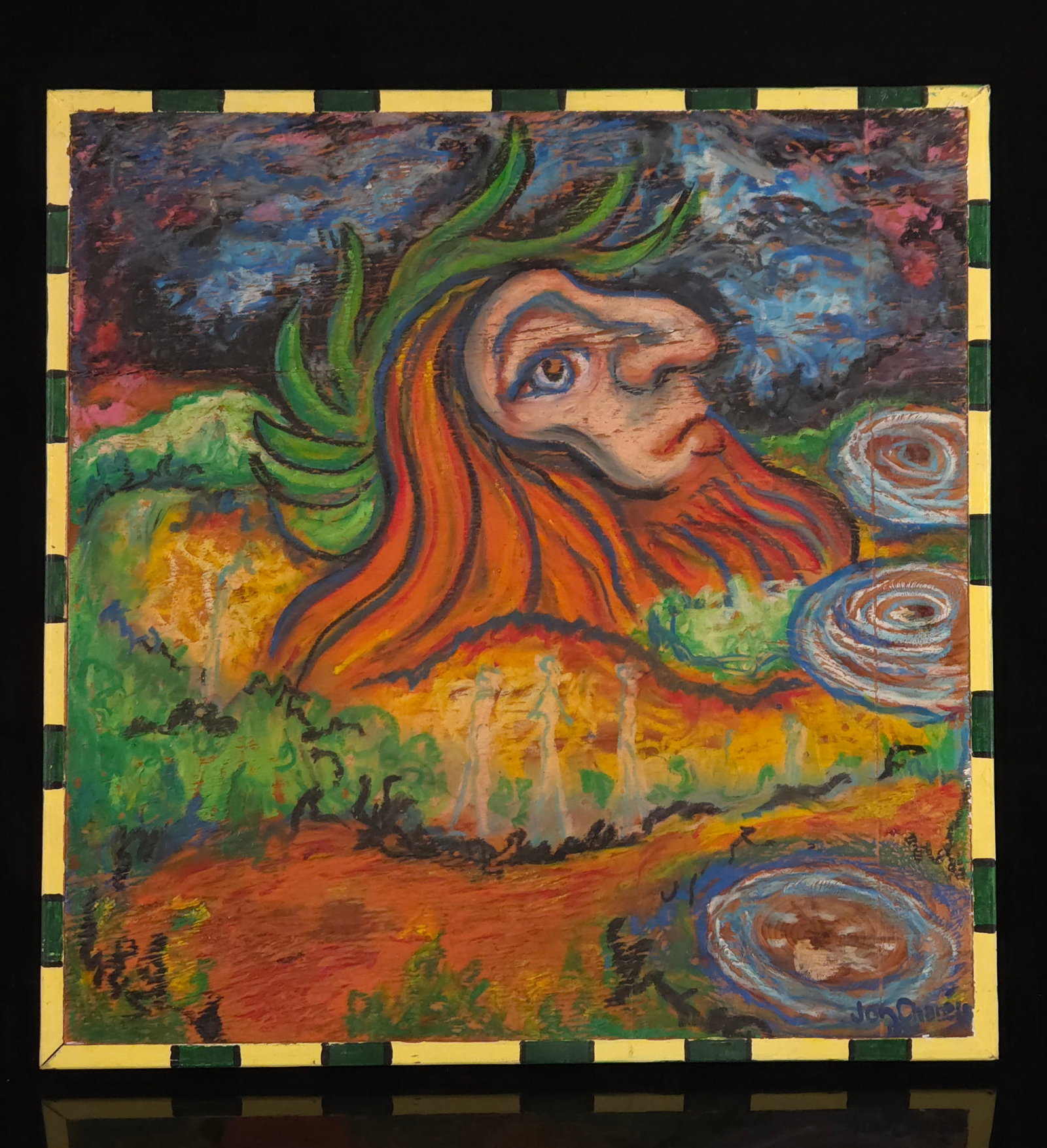 ORIGINAL JON CHARLES PAINTING ON BOARD (1 of 5)