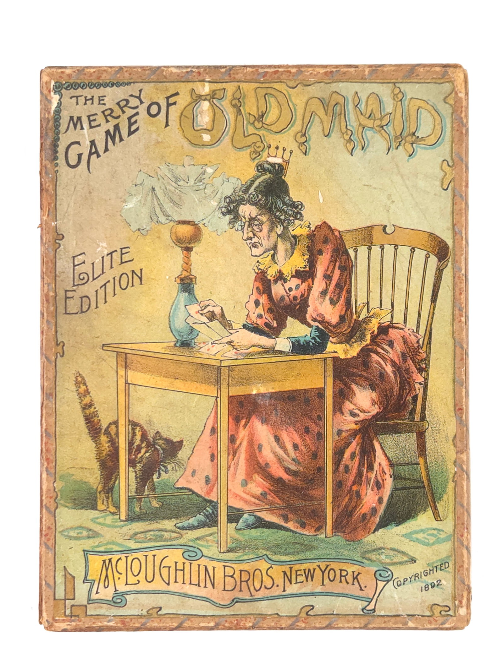 1892 McLOUGHLIN BROS.  ELITE OLD MAID GAME (1 of 3)