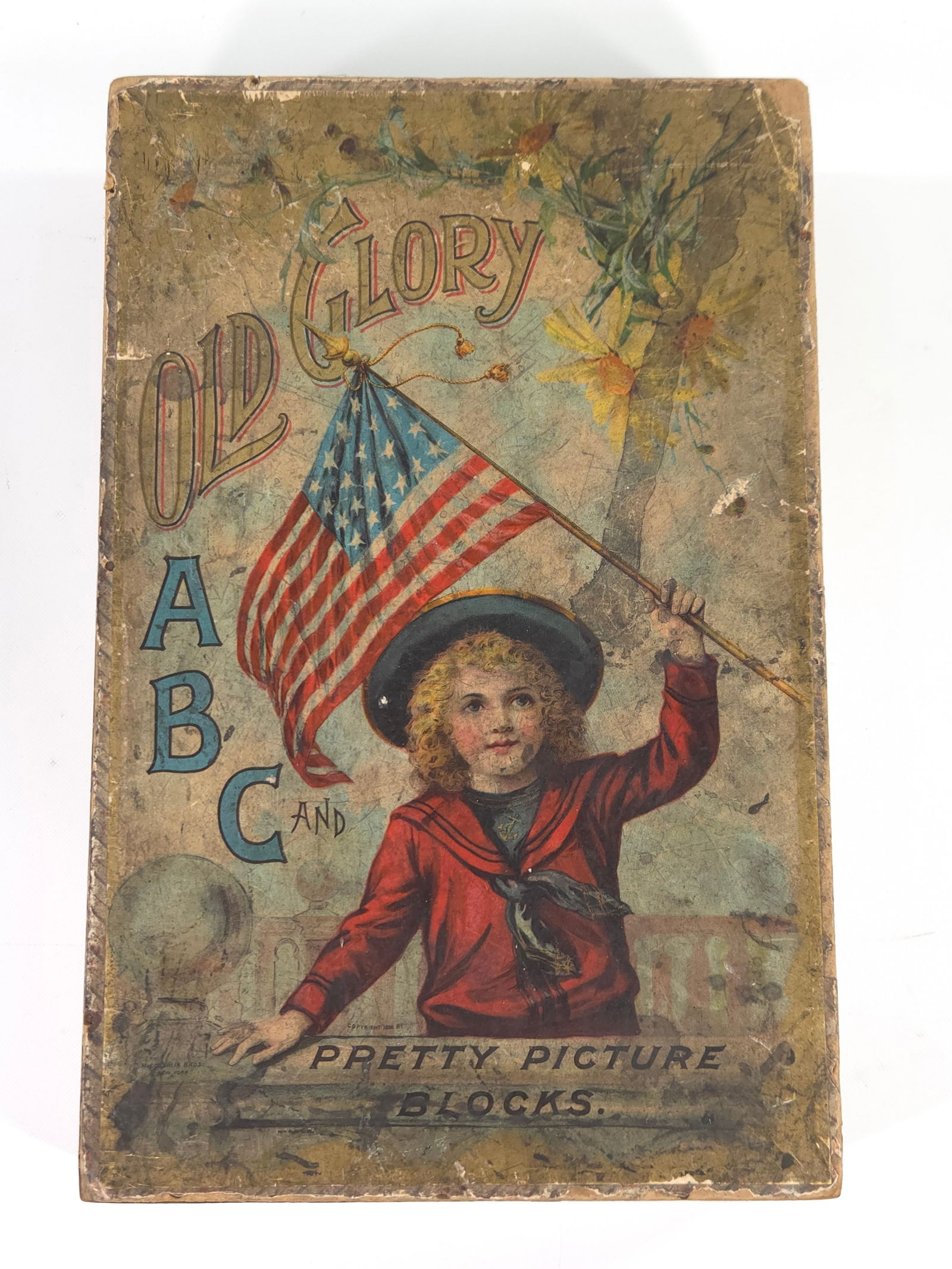 McLOUGHLIN BROS. PATRIOTIC OLD GLORY ABC BLOCK SET (1 of 10)