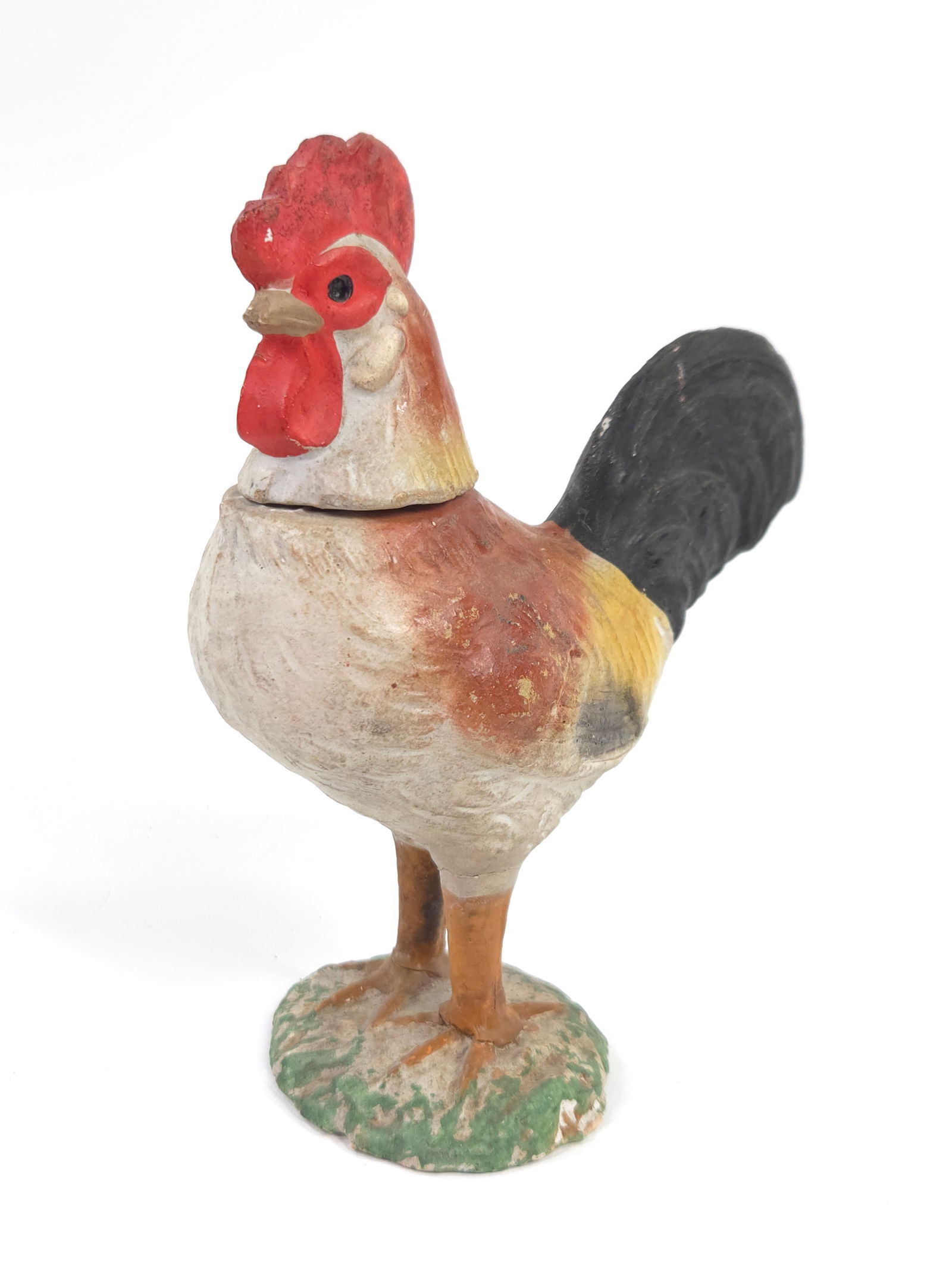 GERMAN COMPOSITION ROOSTER CANDY CONTAINER (1 of 7)