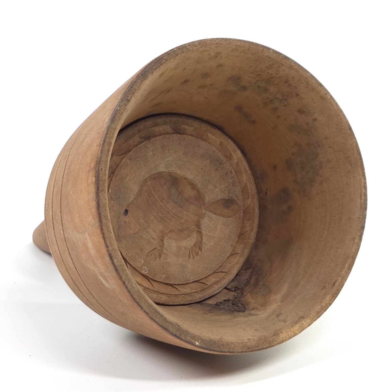PRIMITIVE ANTIQUE BEAVER WOOD BUTTER MOLD (1 of 6)