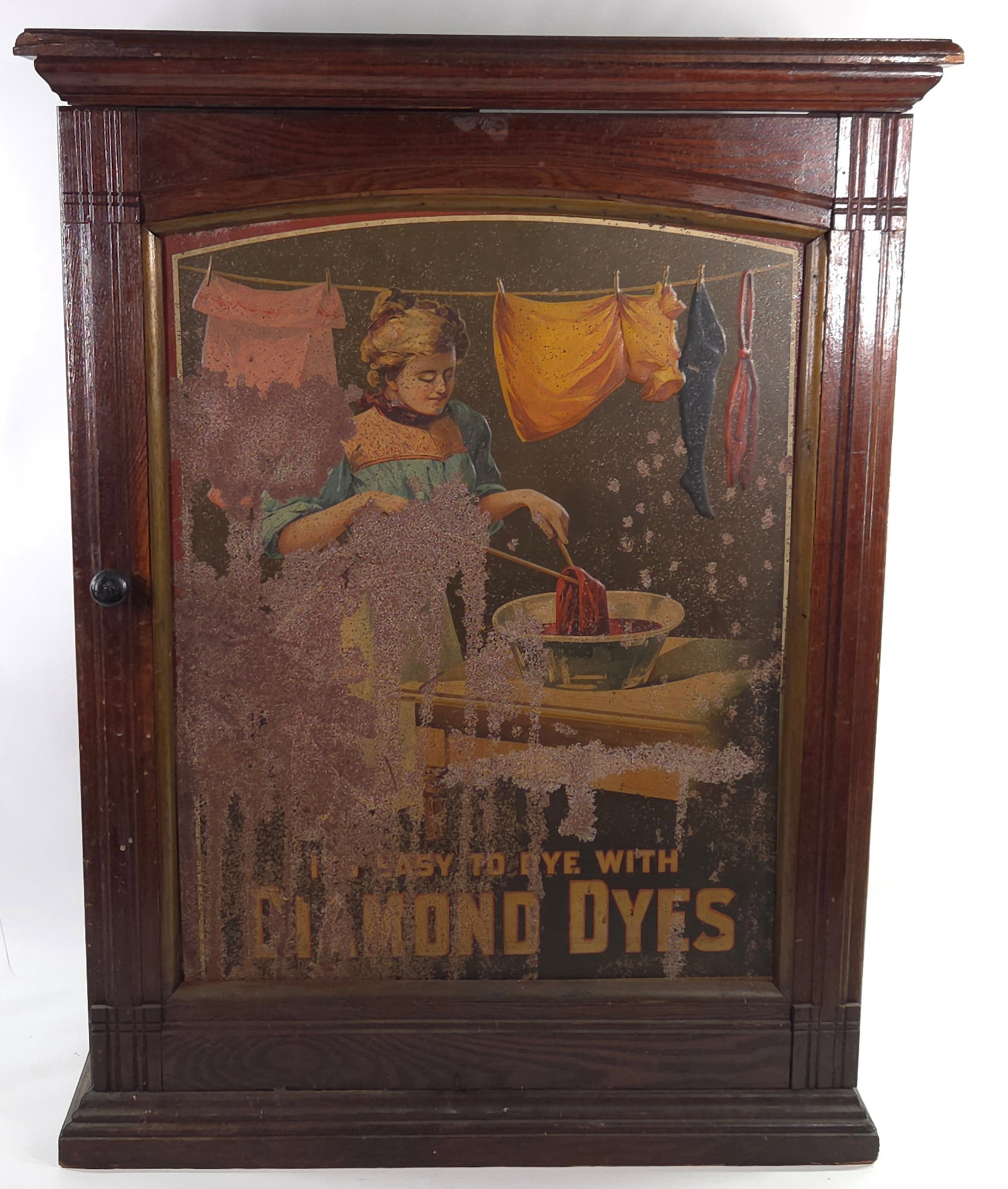 ANTIQUE DIAMOND DYES COUNTRY STORE DISPLAY CABINET (1 of 4)