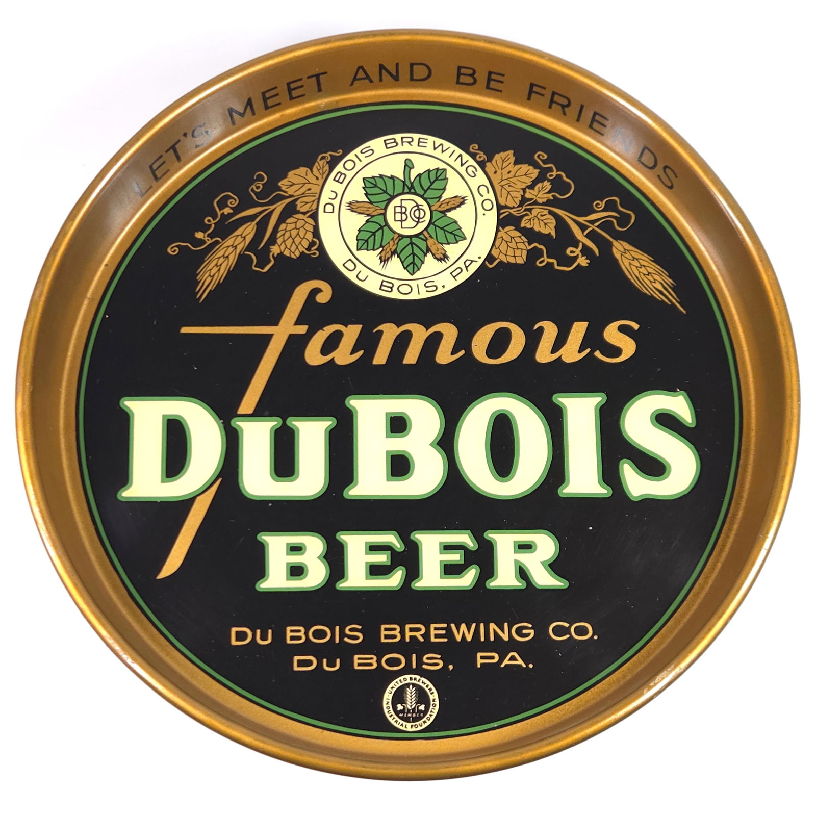 FAMOUS DuBOIS BREWING CO ADVERTISING TRAY (1 of 4)