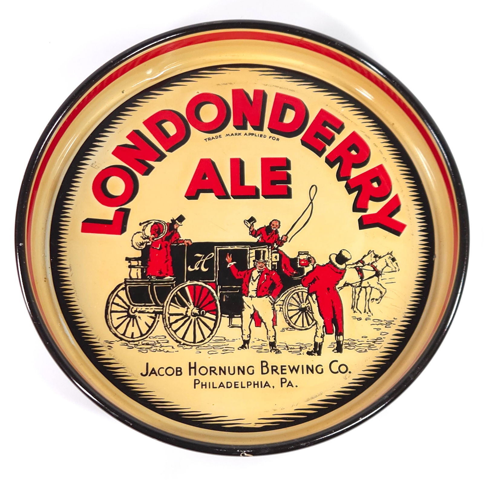 JACOB HORNUNG BREWING CO. LONDONDERRY ALE TRAY (1 of 4)