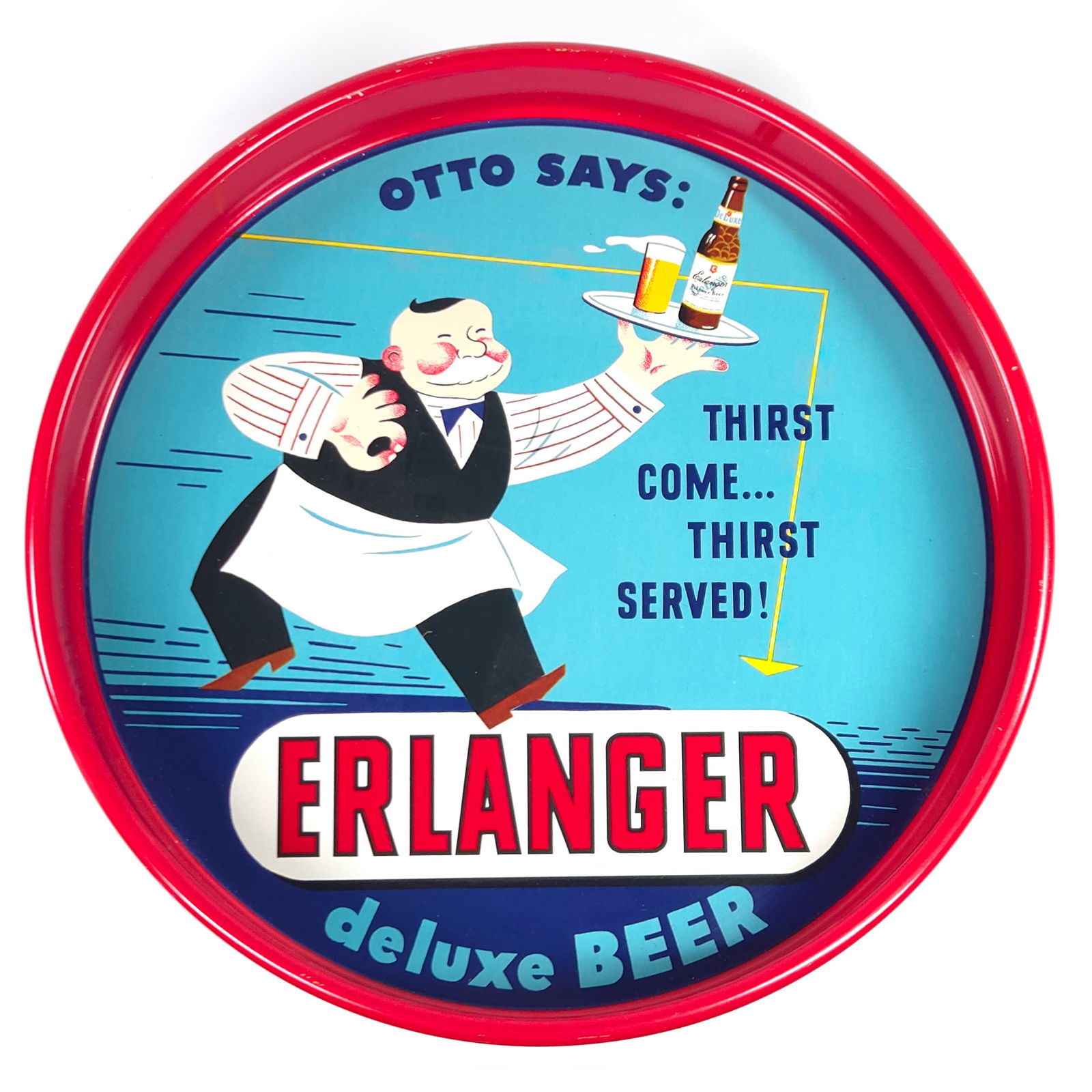 ERLANGER DELUXE BEER ADVERTISING TRAY (1 of 4)
