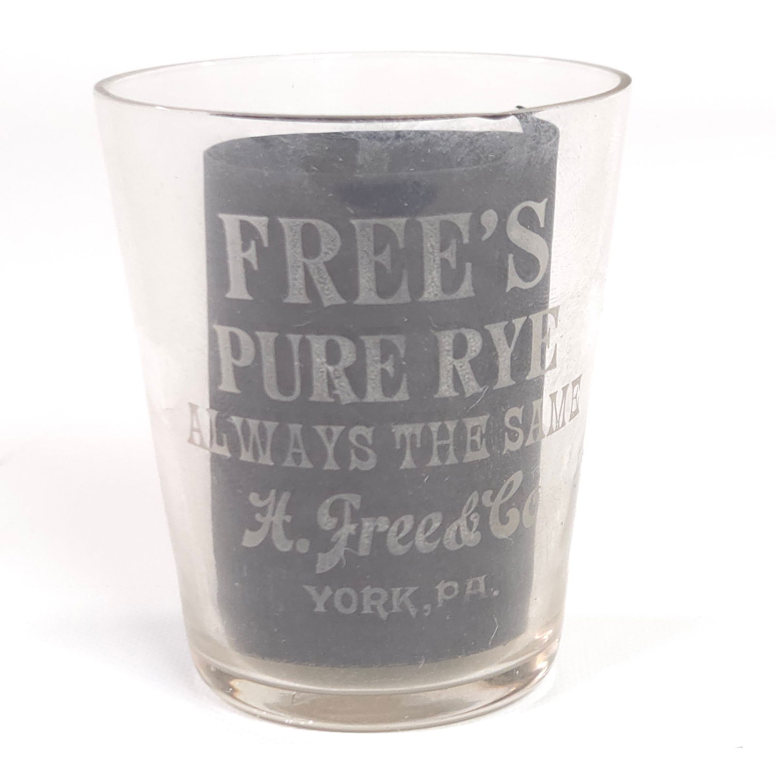 H. FREE & CO YORK PA. ADVERTISING SHOT GLASS (1 of 2)