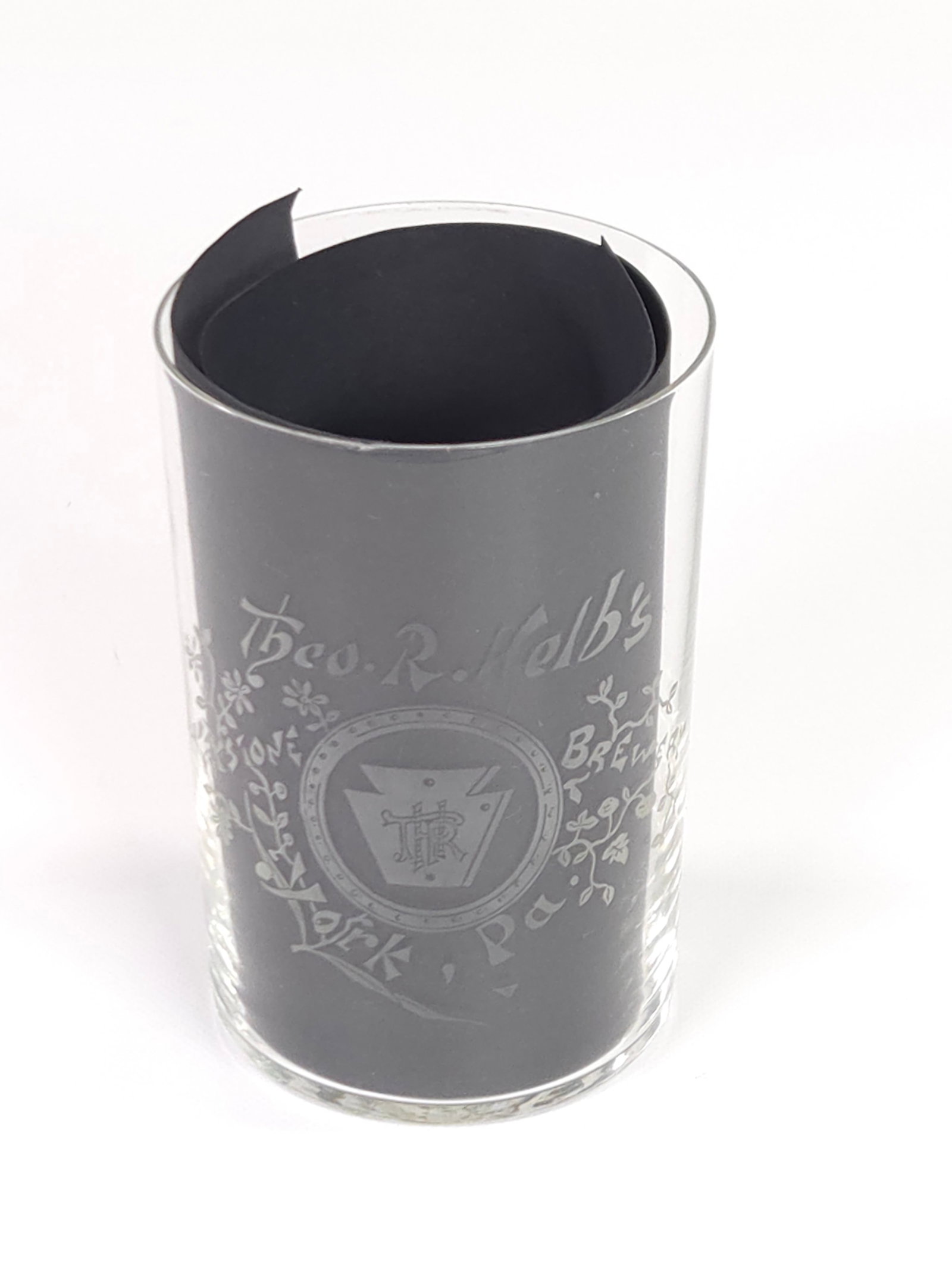 THEO. R. HELB'S YORK PA ADVERTISING SHOT GLASS (1 of 3)