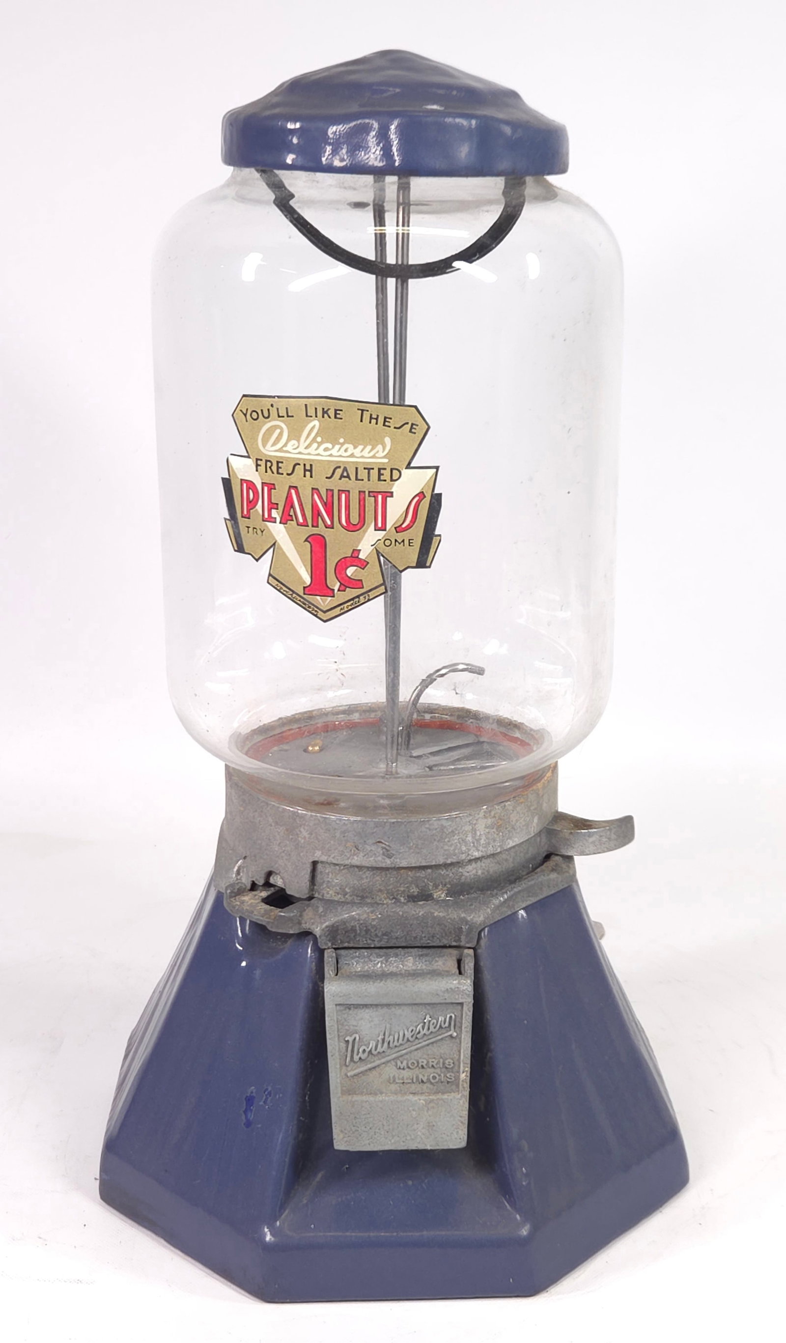 ANTIQUE NORTHWESTERN 1 CENT PEANUT MACHINE (1 of 4)