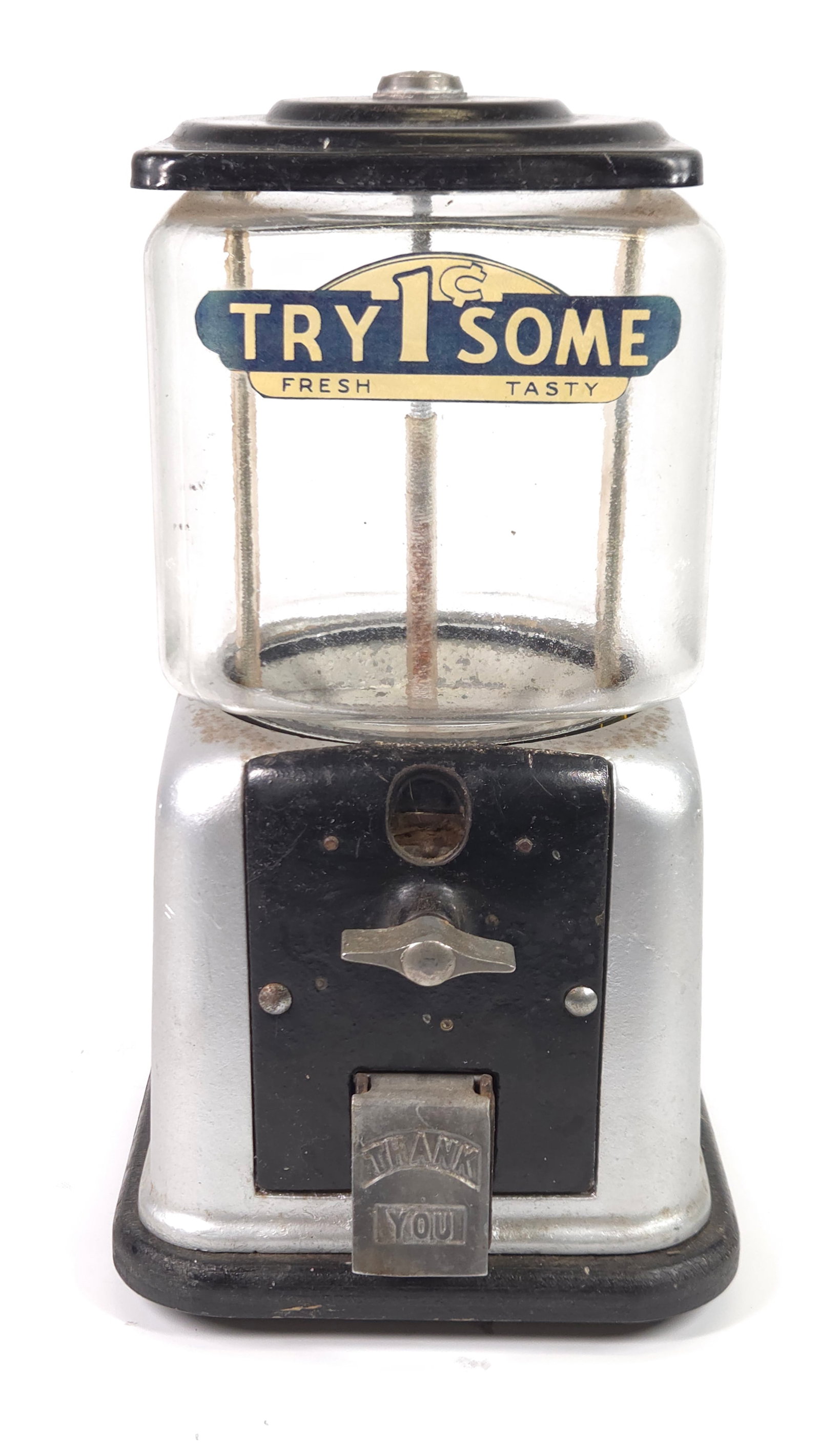 ANTIQUE 1 CENT GUMBALL MACHINE (1 of 4)