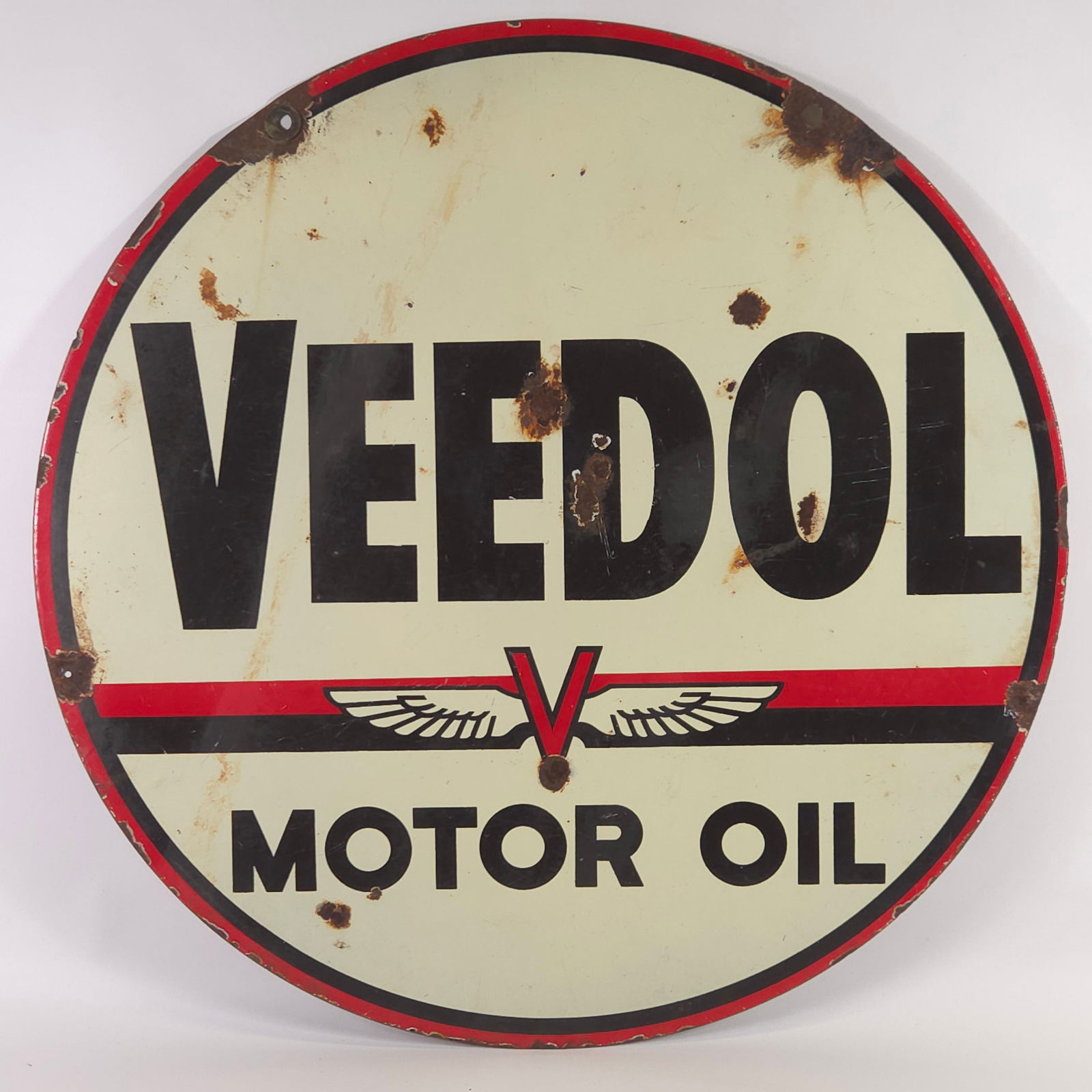 ANTIQUE PORCELAIN VEEDOL MOTOR OIL SIGN (1 of 8)