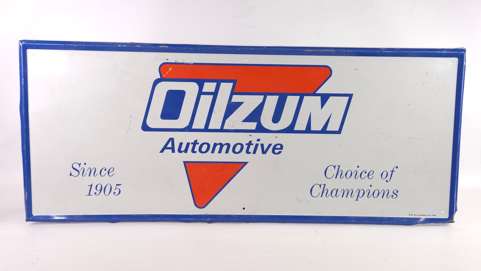 VINTAGE OILZUM AUTOMOTIVE SIGN (1 of 4)
