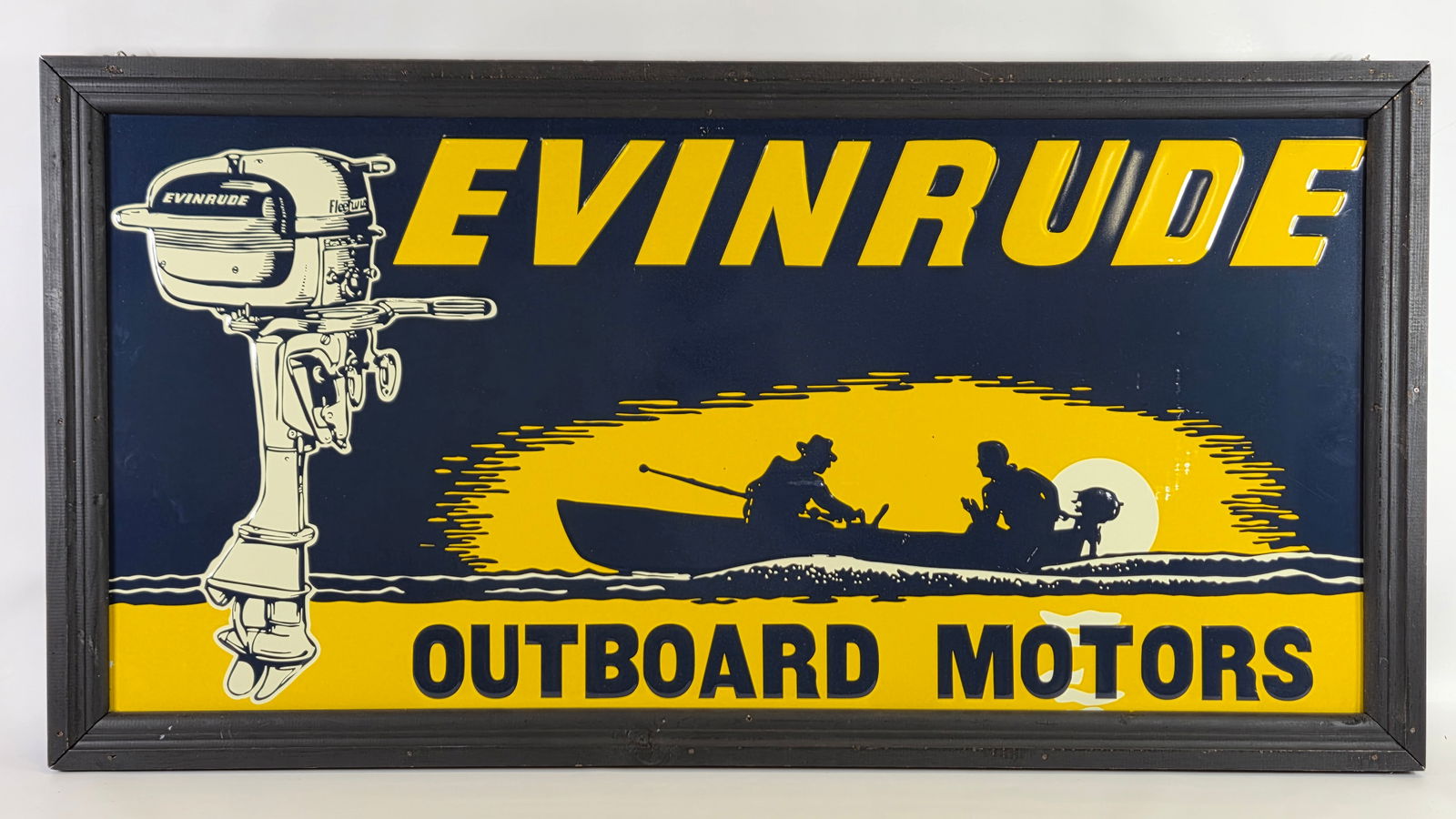 EVINRUDE OUTBOARD MOTORS EMBOSSED SIGN (1 of 5)