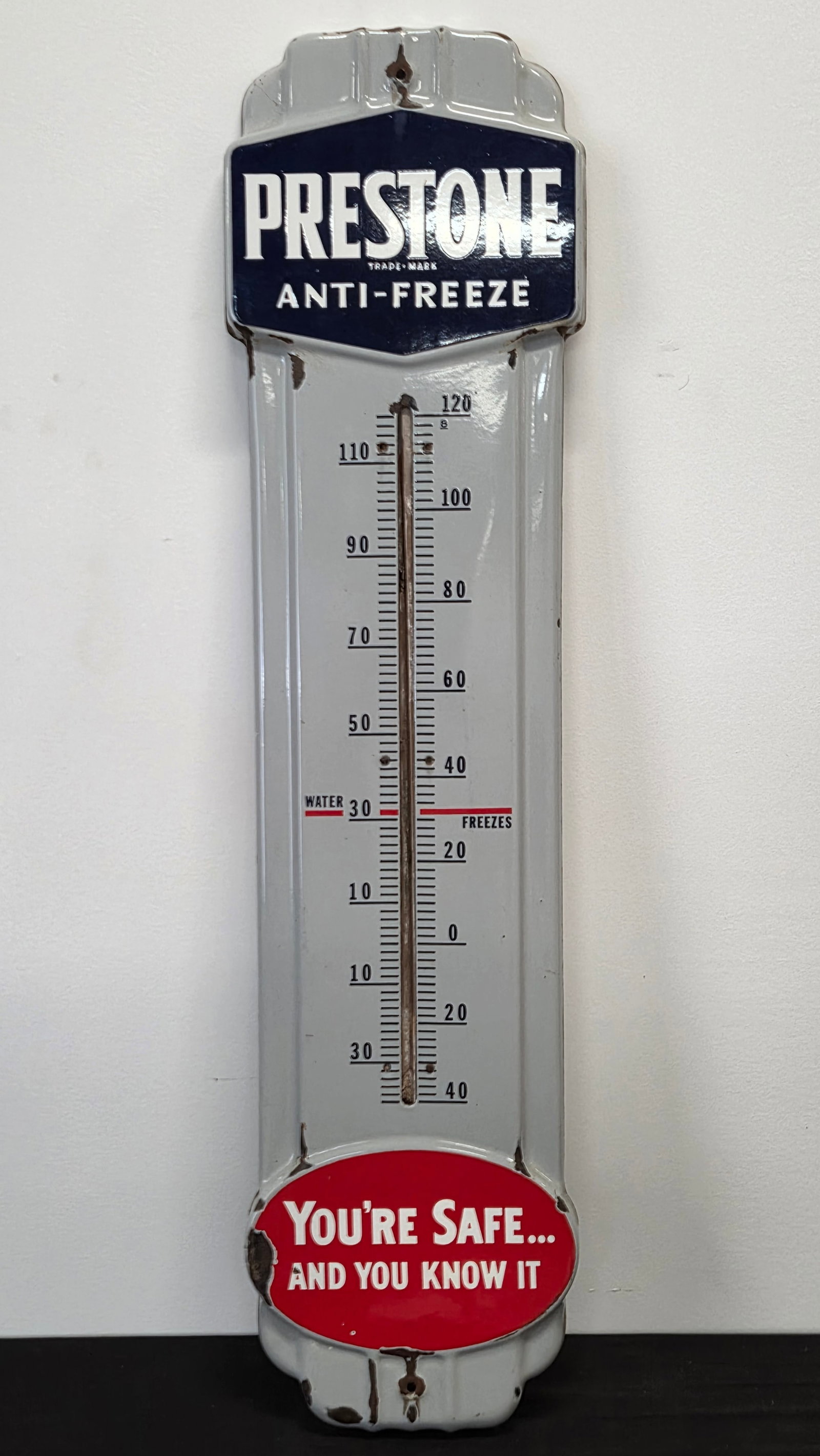 PRESTONE ANTIFREEZE ADVERTISING THERMOMETER (1 of 5)