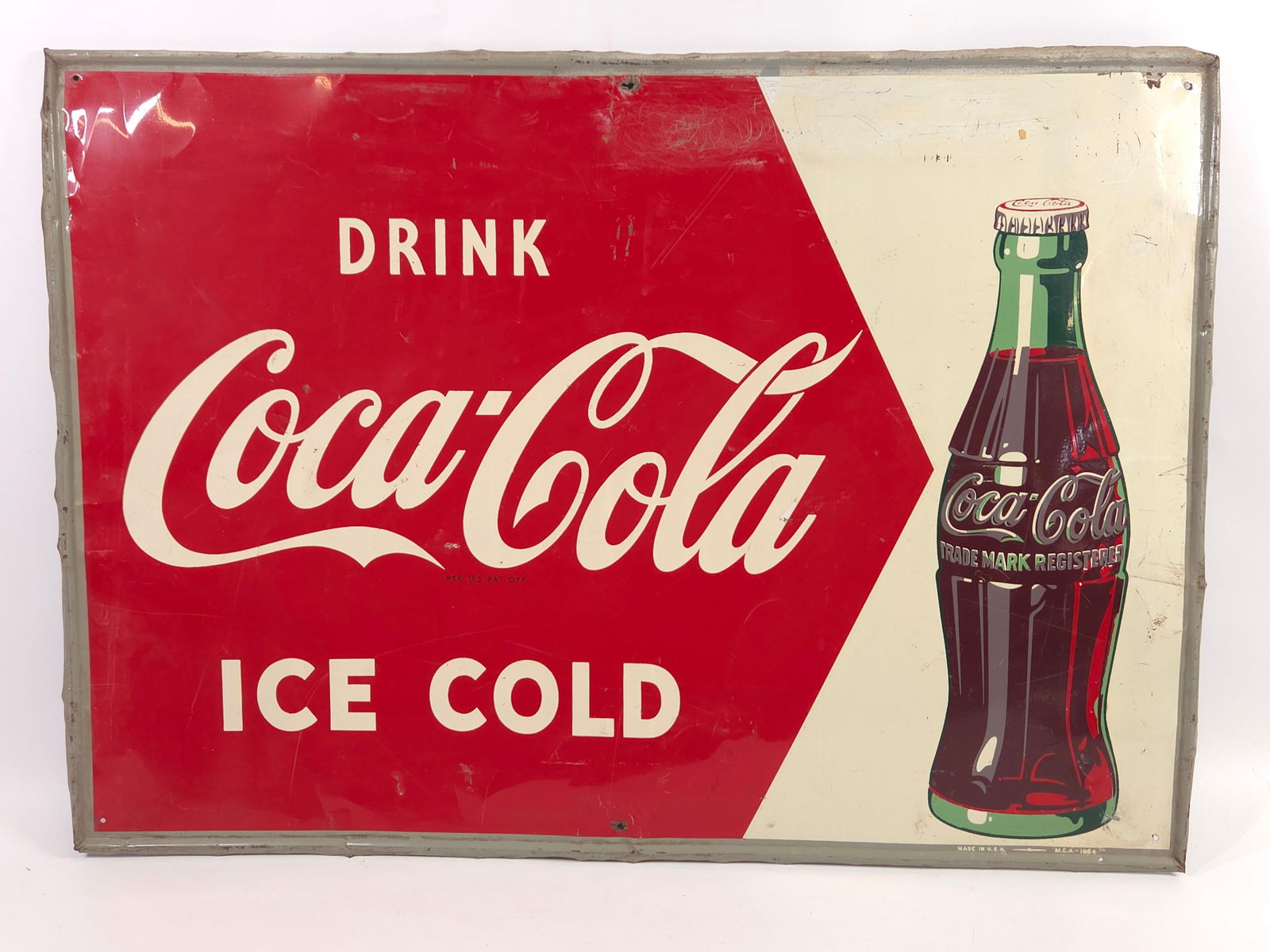 COCA COLA ICE COLD ADVERTISING SIGN (1 of 5)