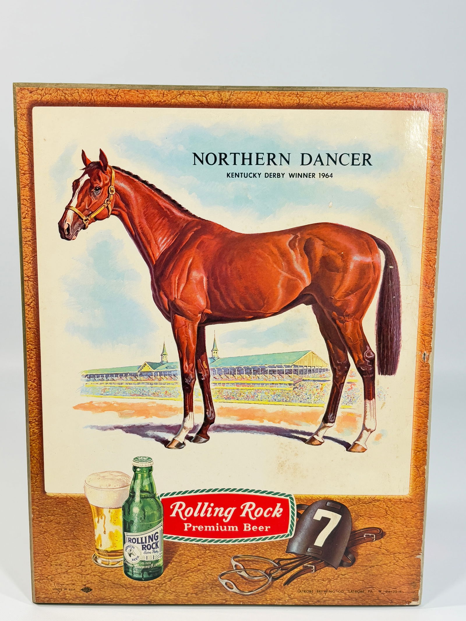 NORTHERN DANCER ROLLING ROCK BEER ADVERTISING SIGN (1 of 4)