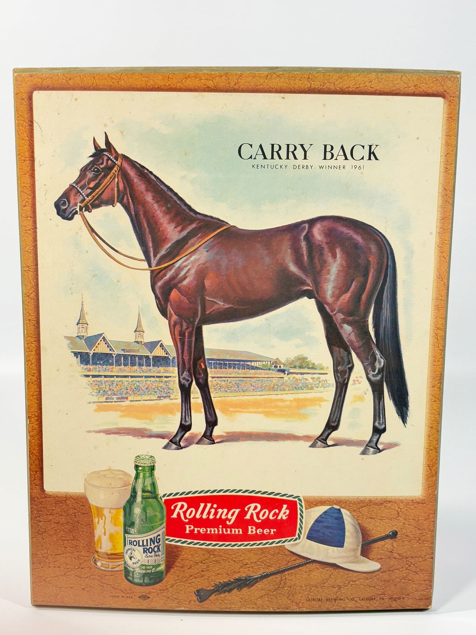 CARRY BACK ROLLING ROCK BEER ADVERTISING SIGN (1 of 4)