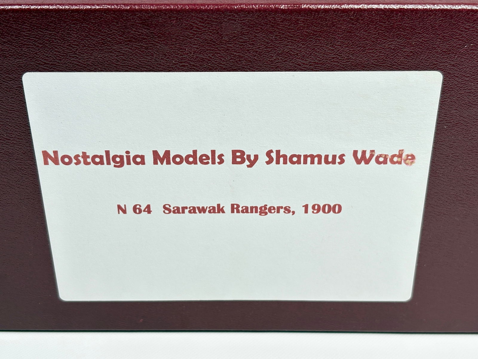 NOSTALGIA TOY SOLDIER SARAWAK RANGERS, 1900: REMAINS IN VERY GOOD CLEAN CONDITION. BOX SHOWING SOME TYPICAL STORAGE WEAR.