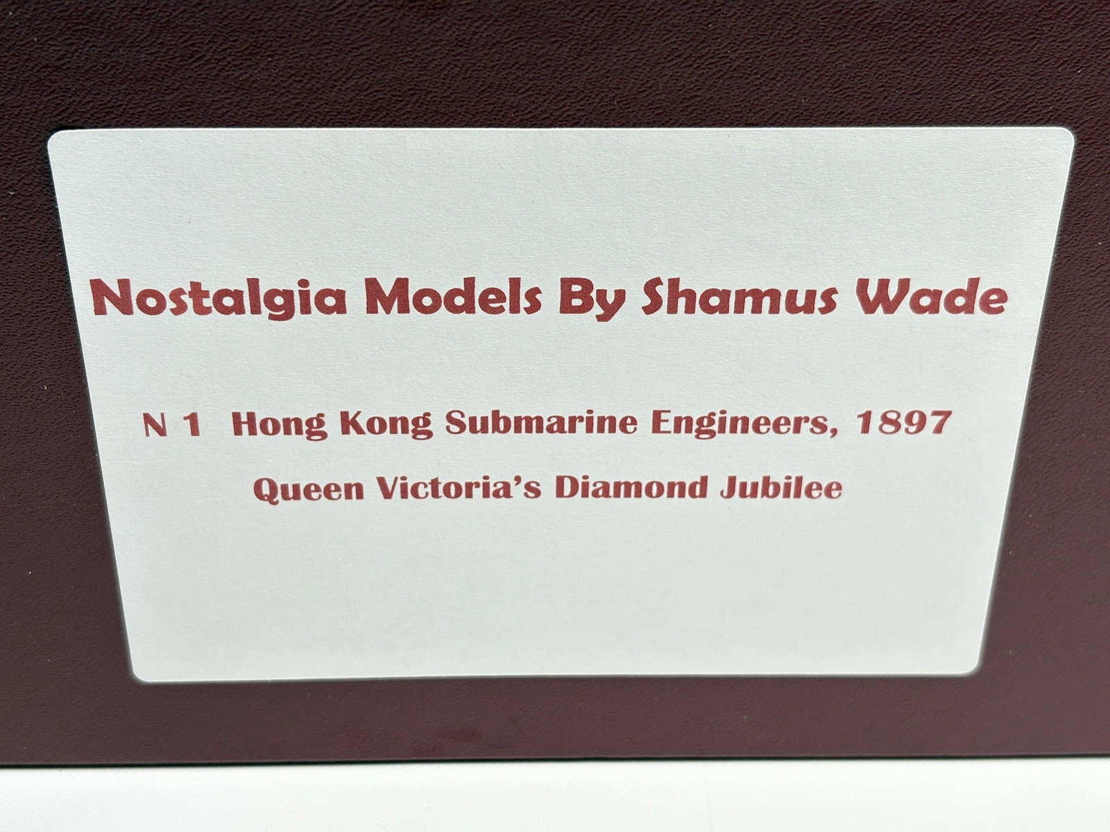 NOSTALGIA TOY SOLDIER QUEEN JUBILEE HK ENGINEERS: REMAINS IN VERY GOOD CLEAN CONDITION. BOX SHOWING SOME TYPICAL STORAGE WEAR.