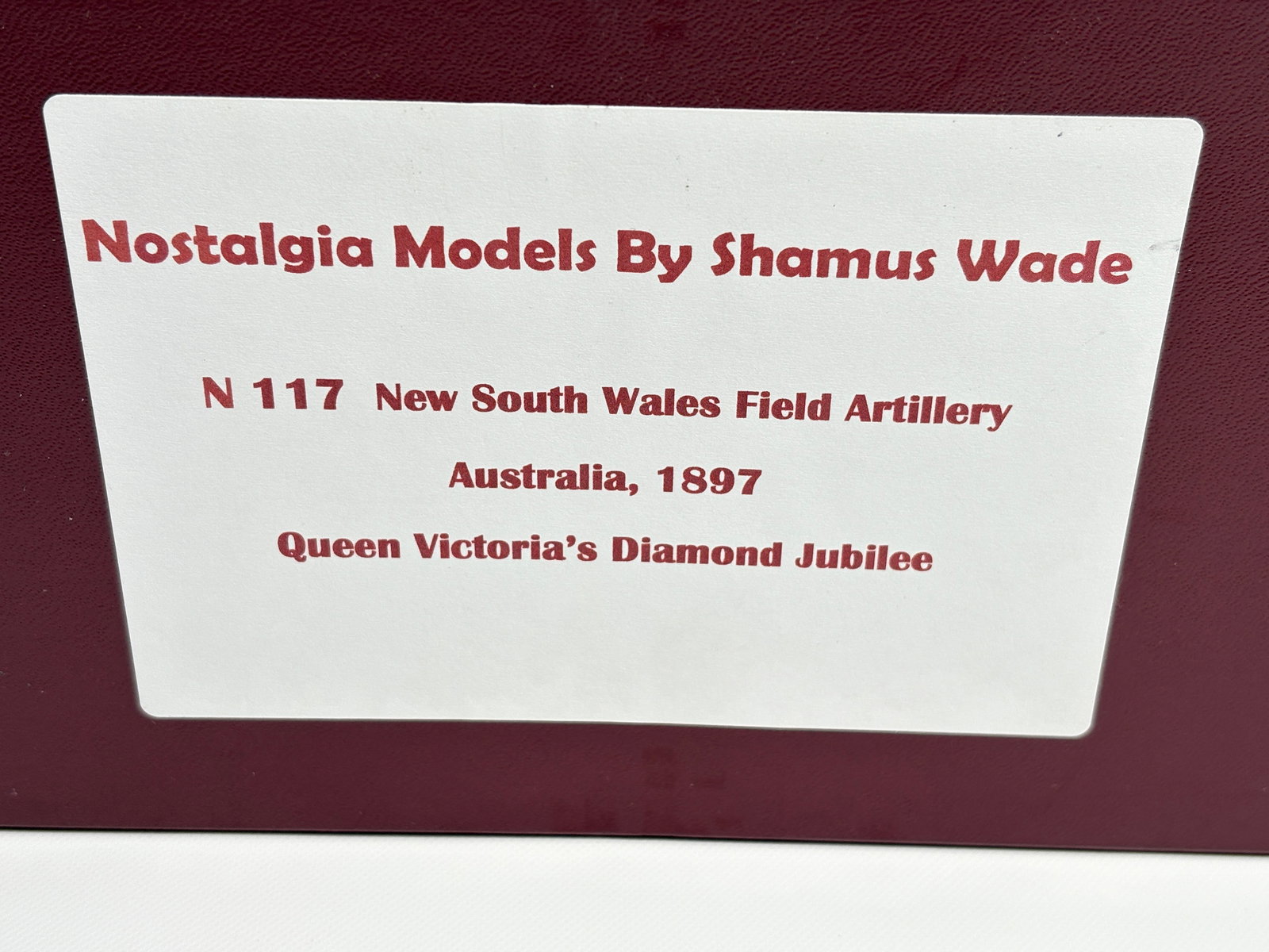 NOSTALGIA TOY SOLDIER QUEEN JUBILEE NEW S. WALES ARTILLERY (1 of 5)