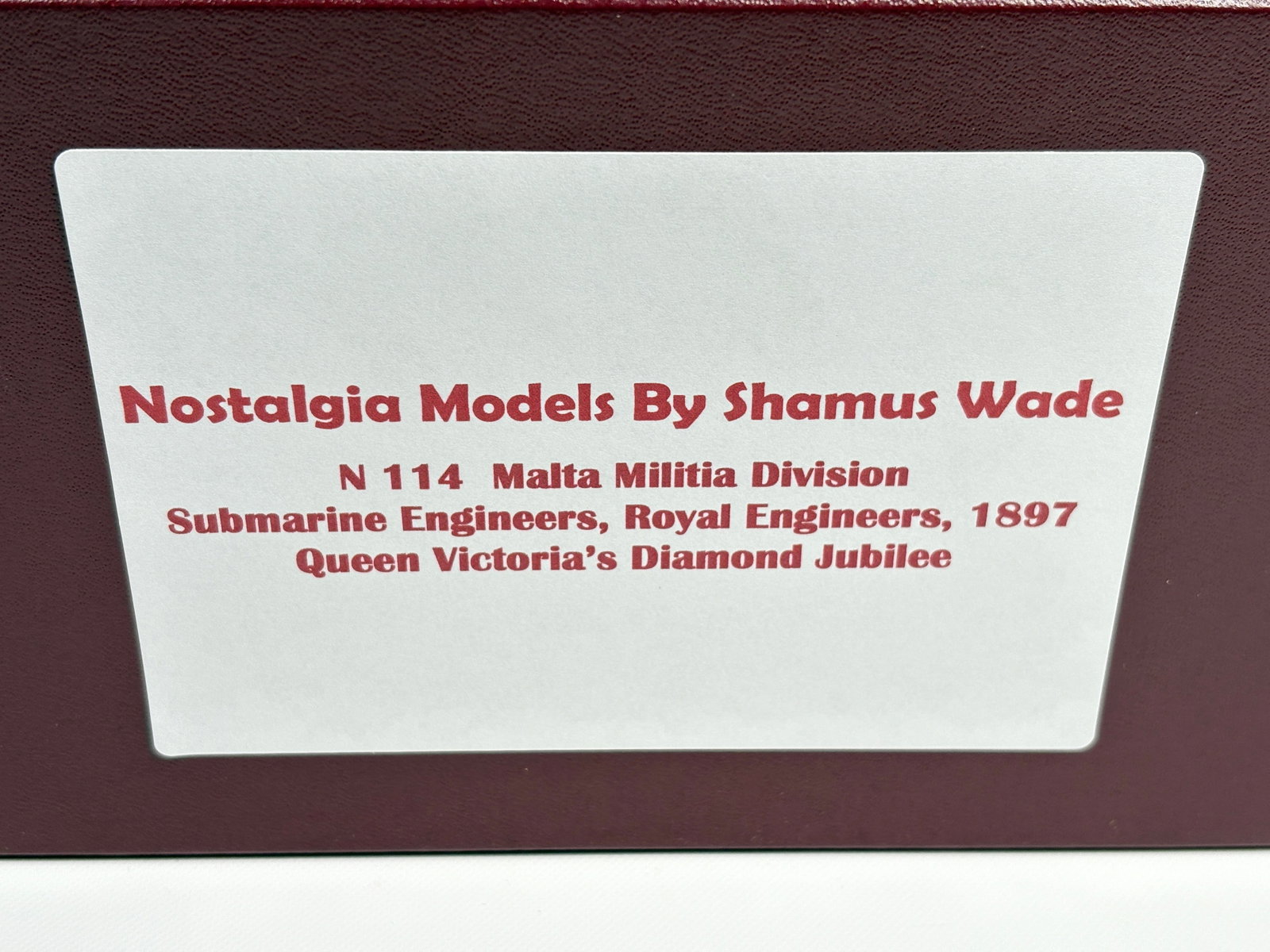 NOSTALGIA TOY SOLDIER QUEEN MALTA SUBMARINE ENGINEERS: REMAINS IN VERY GOOD CLEAN CONDITION. BOX SHOWING SOME TYPICAL STORAGE WEAR.