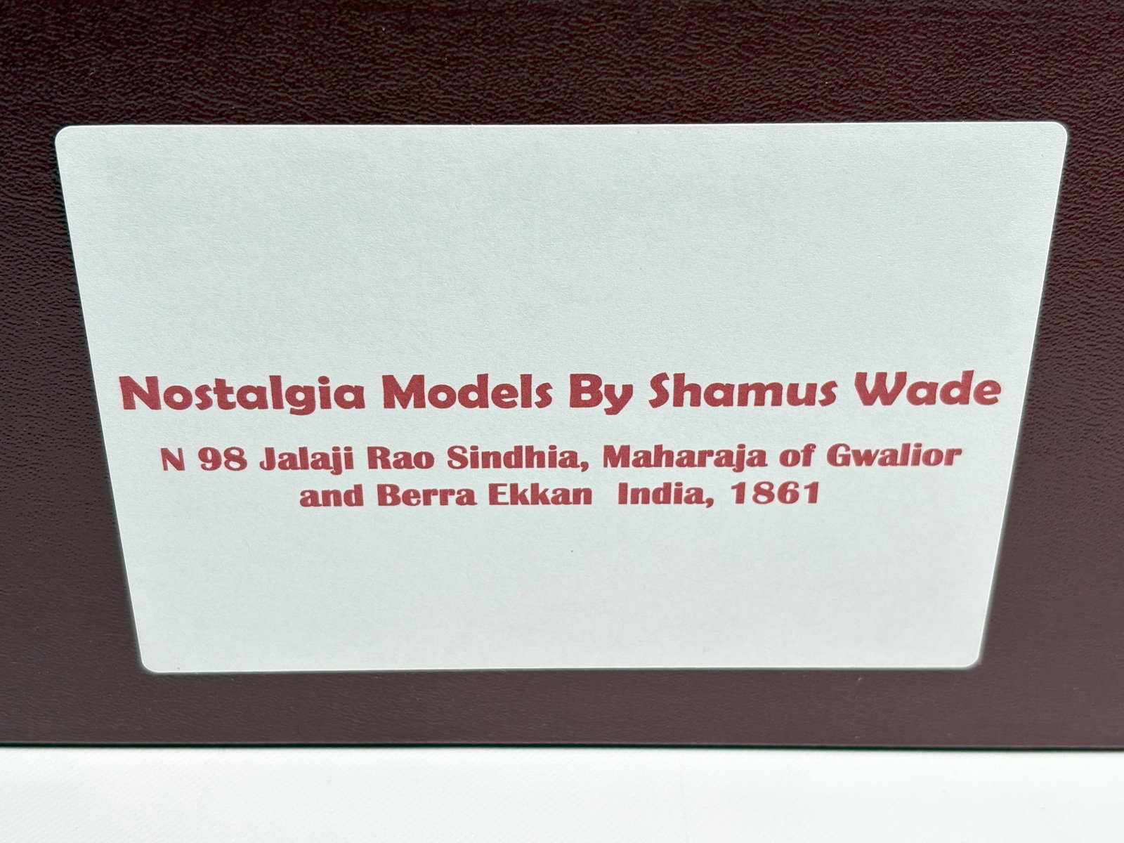 NOSTALGIA TOY SOLDIER SINDHIA, MAHARAJA GWALIOR INDIA (1 of 5)