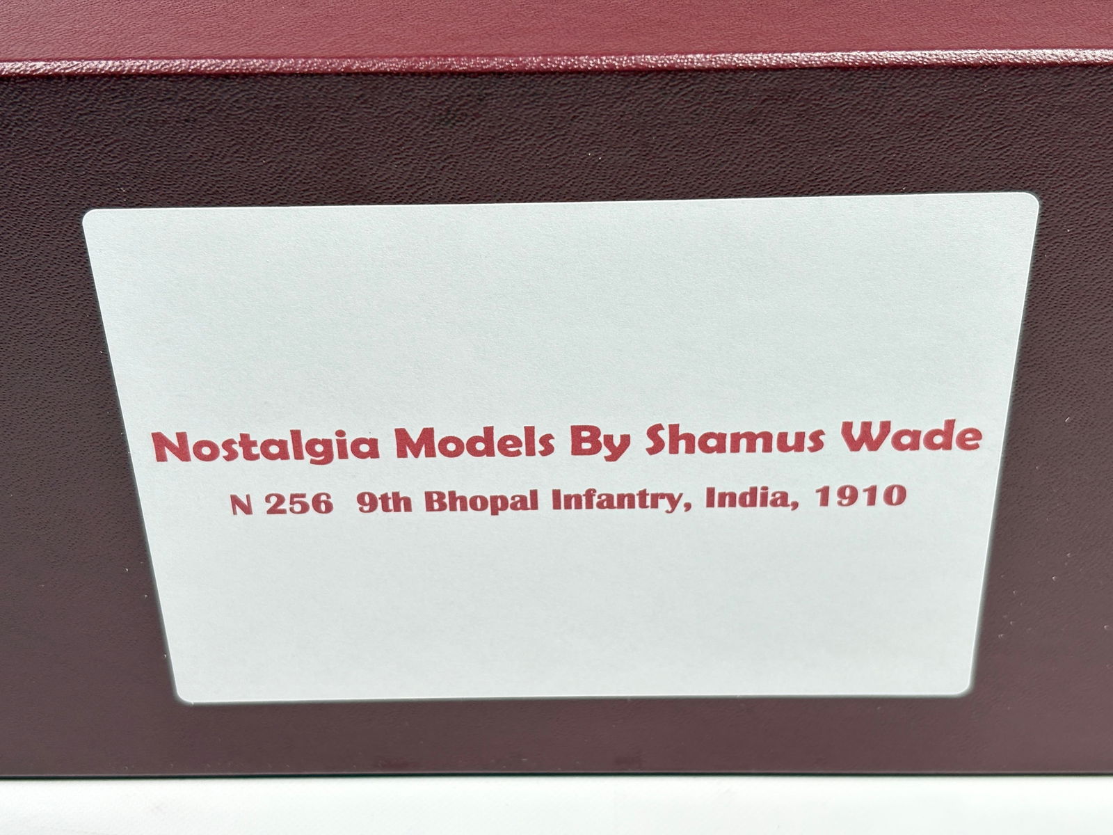 NOSTALGIA TOY SOLDIER 9TH BHOPAL INFANTRY, 1910: REMAINS IN VERY GOOD CLEAN CONDITION. BOX SHOWING SOME TYPICAL STORAGE WEAR.
