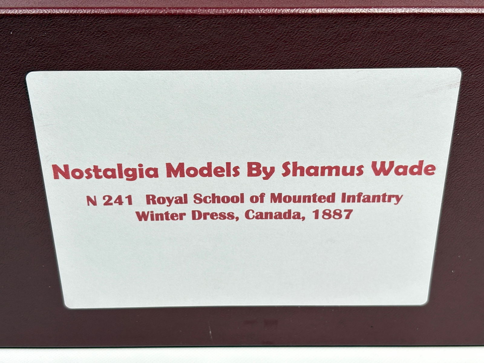 NOSTALGIA TOY SOLDIER ROYAL SCHOOL INFANTRY WINTER: REMAINS IN VERY GOOD CLEAN CONDITION. BOX SHOWING SOME TYPICAL STORAGE WEAR.