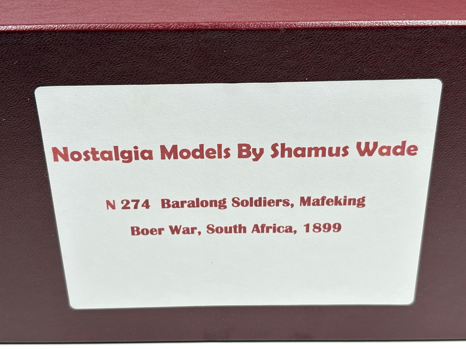 NOSTALGIA TOY SOLDIER BOER WAR BARALONG SOLDIERS: REMAINS IN VERY GOOD CLEAN CONDITION. BOX SHOWING SOME TYPICAL STORAGE WEAR.