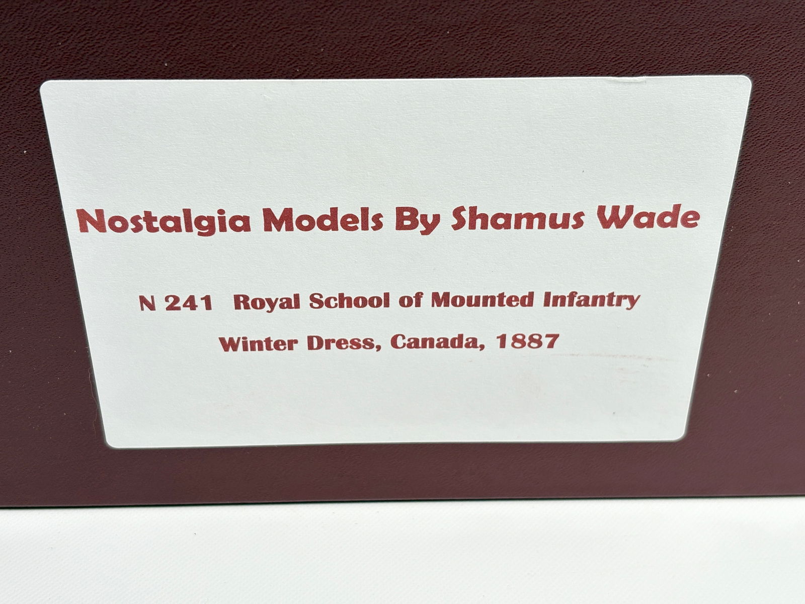 NOSTALGIA TOY SOLDIER ROYAL SCHOOL INFANTRY WINTER: REMAINS IN VERY GOOD CLEAN CONDITION. BOX SHOWING SOME TYPICAL STORAGE WEAR.