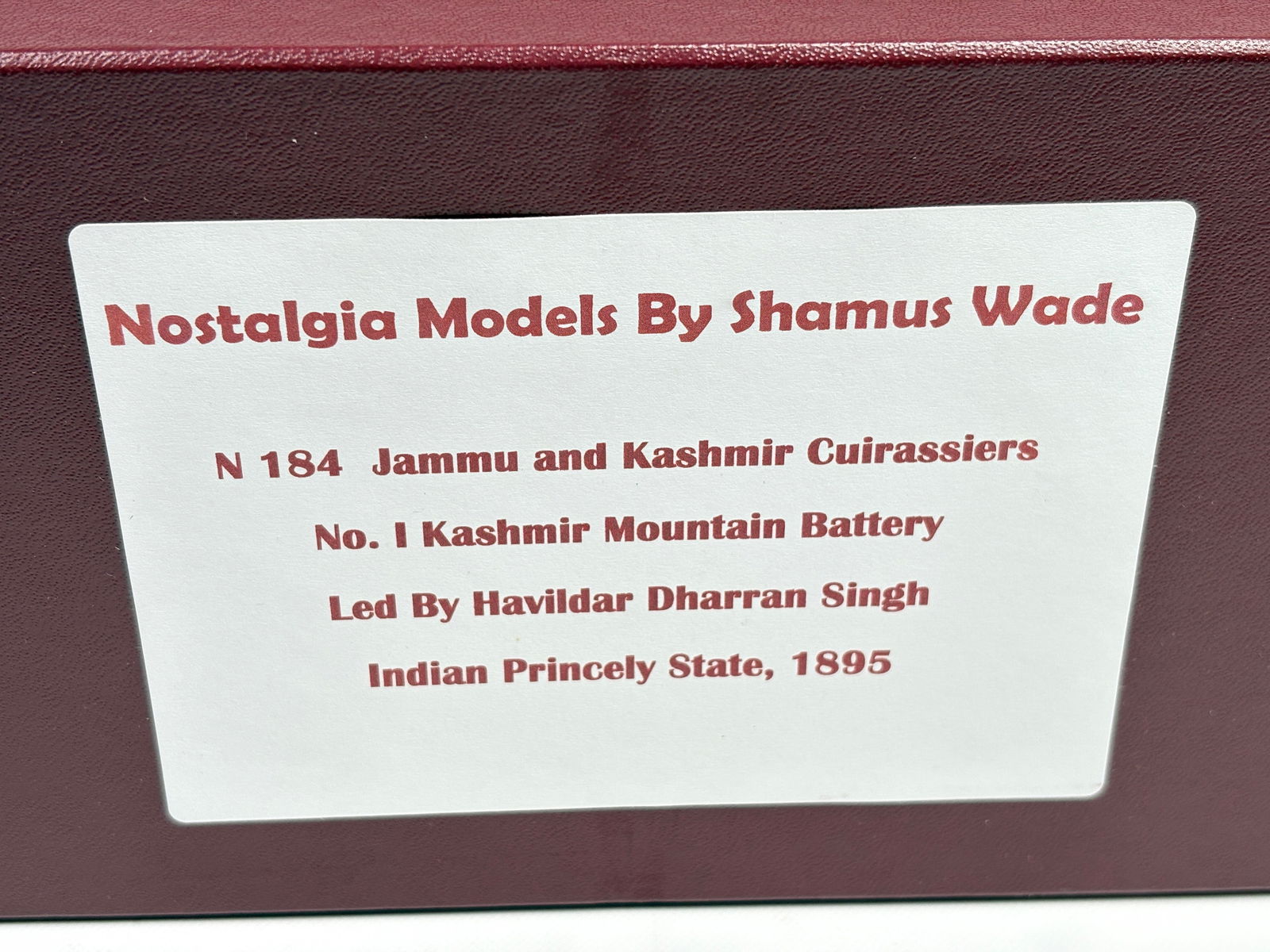 NOSTALGIA TOY SOLDIER JAMMU KASHMIR MOUNTAIN BATTERY: REMAINS IN VERY GOOD CLEAN CONDITION. BOX SHOWING SOME TYPICAL STORAGE WEAR.