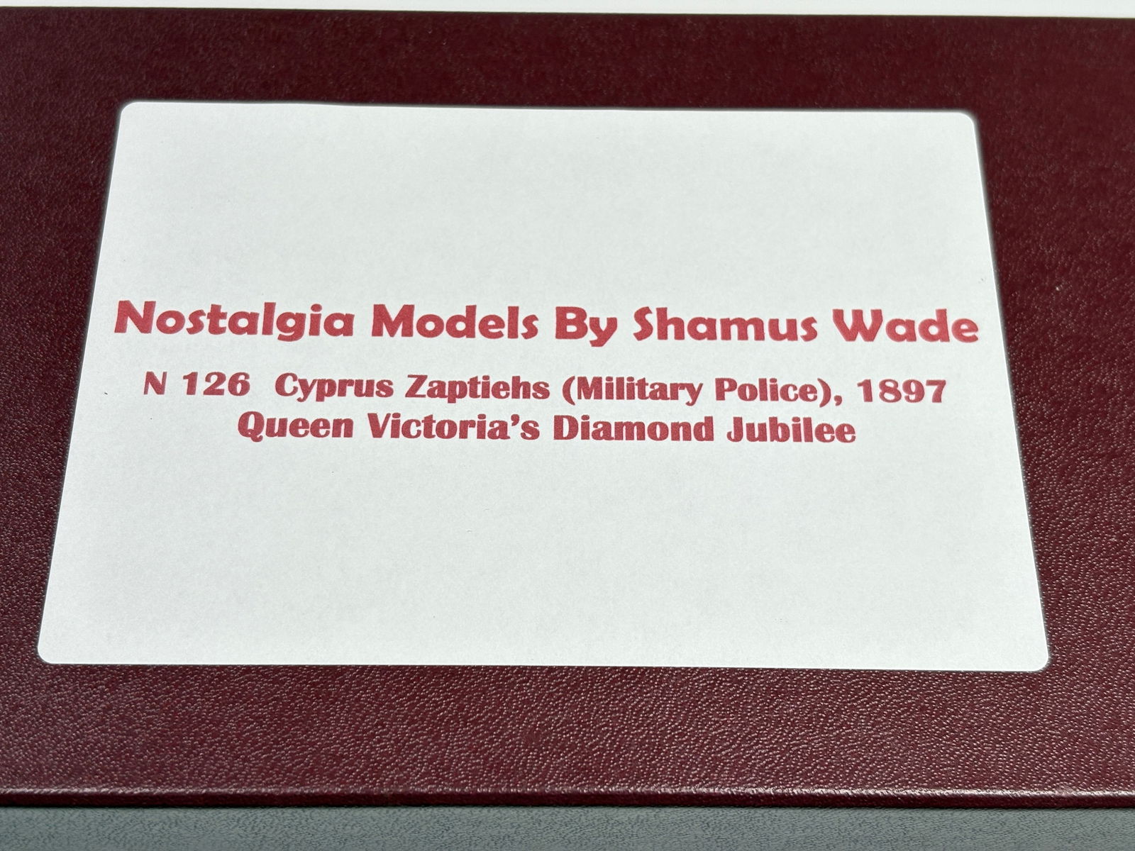 NOSTALGIA TOY SOLDIER QUEEN JUBILEE CYPRUS MP, 1897 (1 of 5)